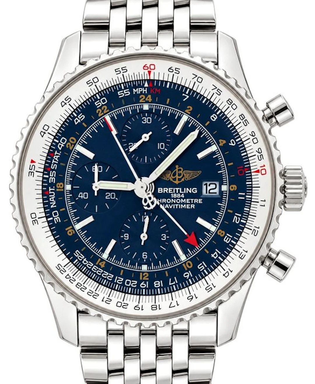 Breitling - 'Navitimer World' - Dual Time GMT Chronograph 46 - Certified