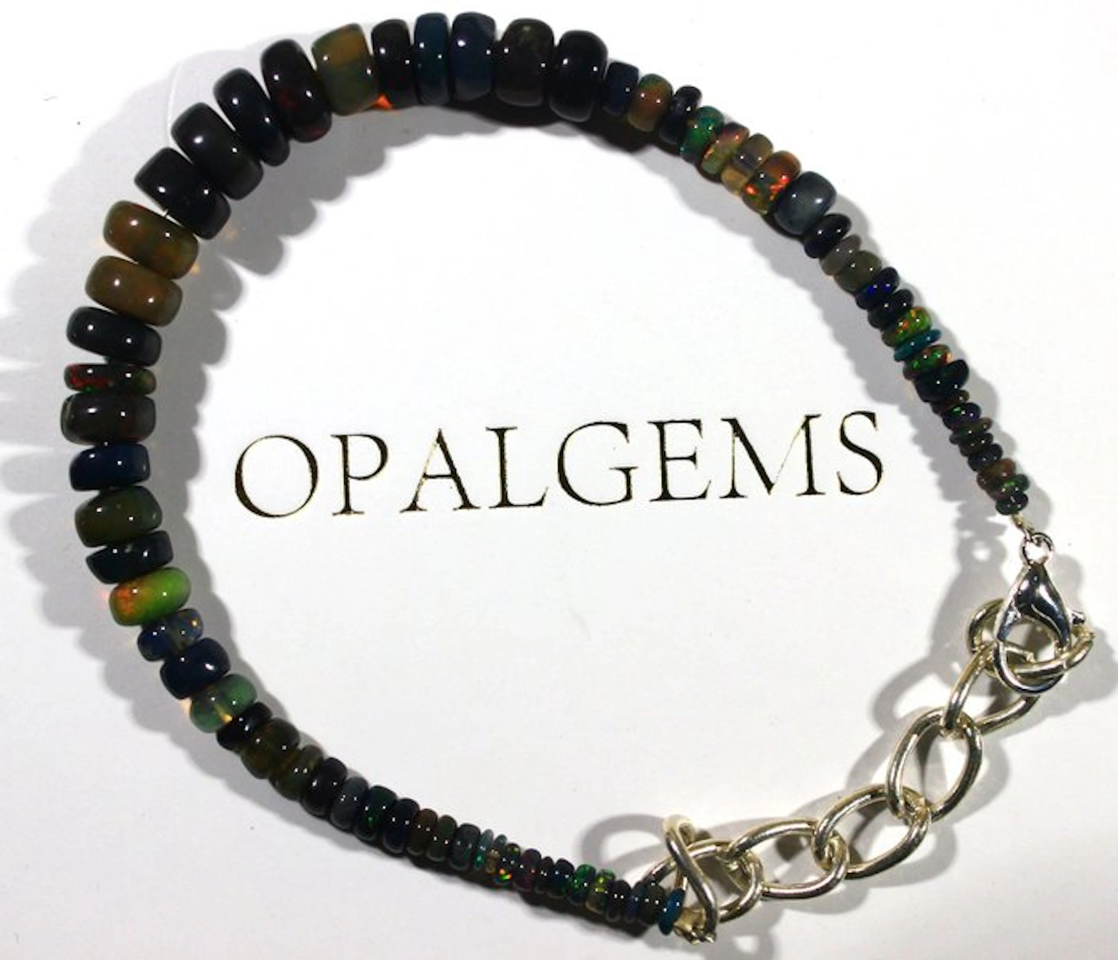 No Reserve - Ct. 36.40 Ethiopian Black Opal - Natural Beads- 7.28 g