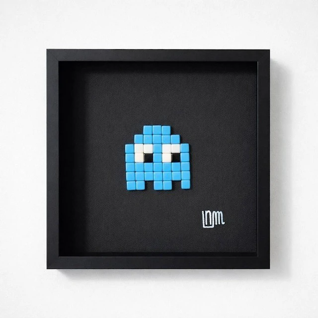 nLm - Pac-Man Blue (Ghost) - Mosaic