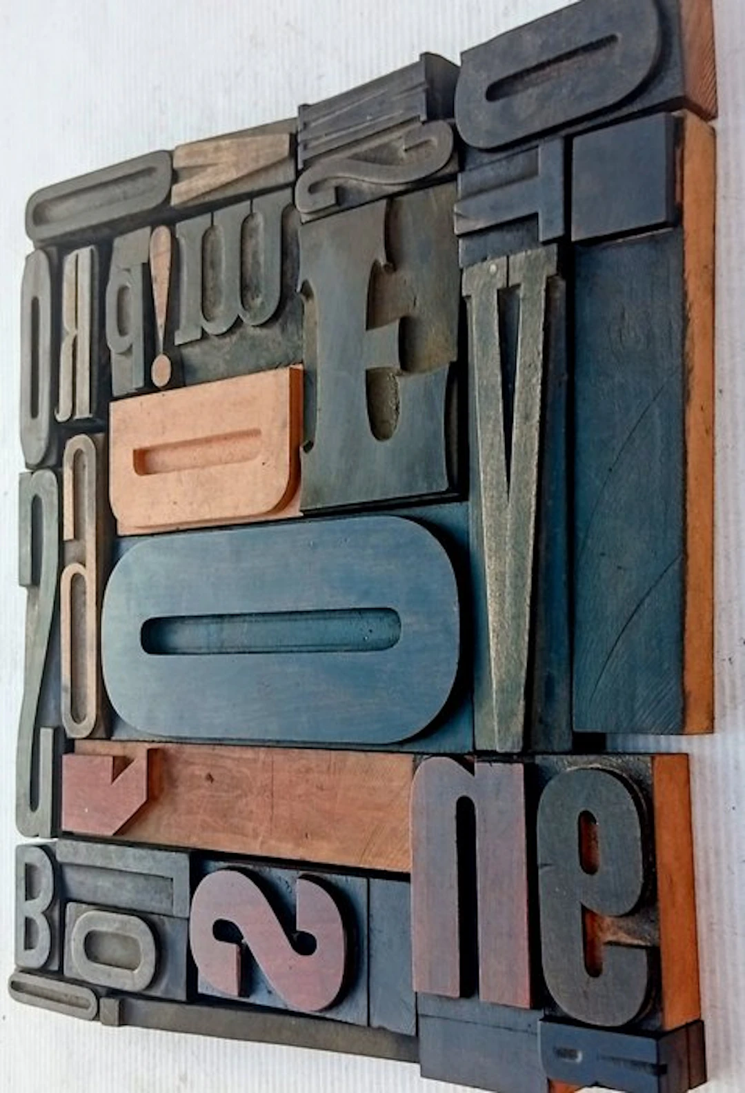 Printing blocks - XXL lot of old typographic characters...