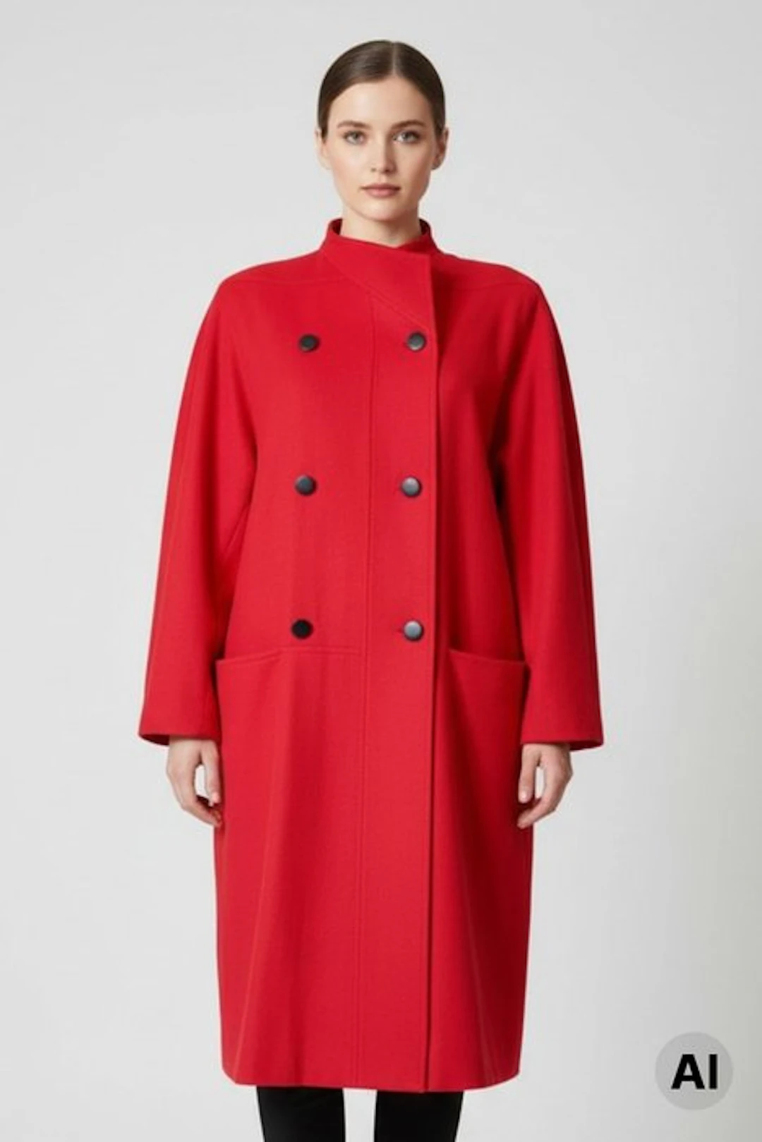 MAX MARA – Cappotto Vintage Doppiopetto in Pura Lana con...