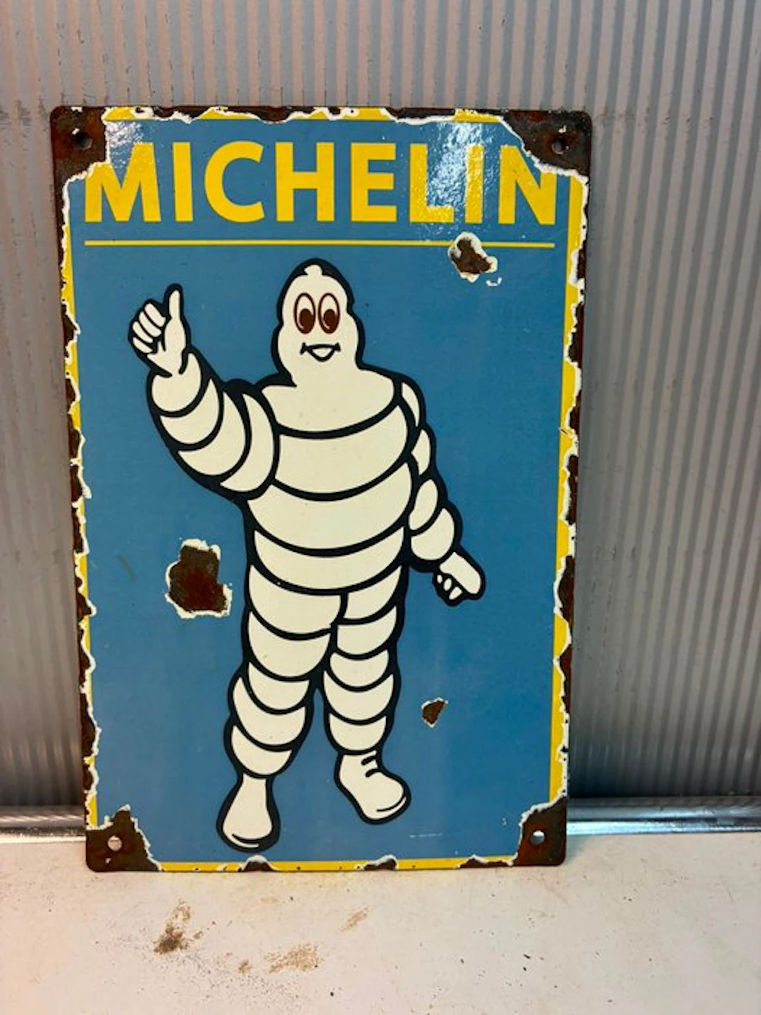 Michelin – Bibendum – Emaille Reclamebord - Enamel sign - Enamel