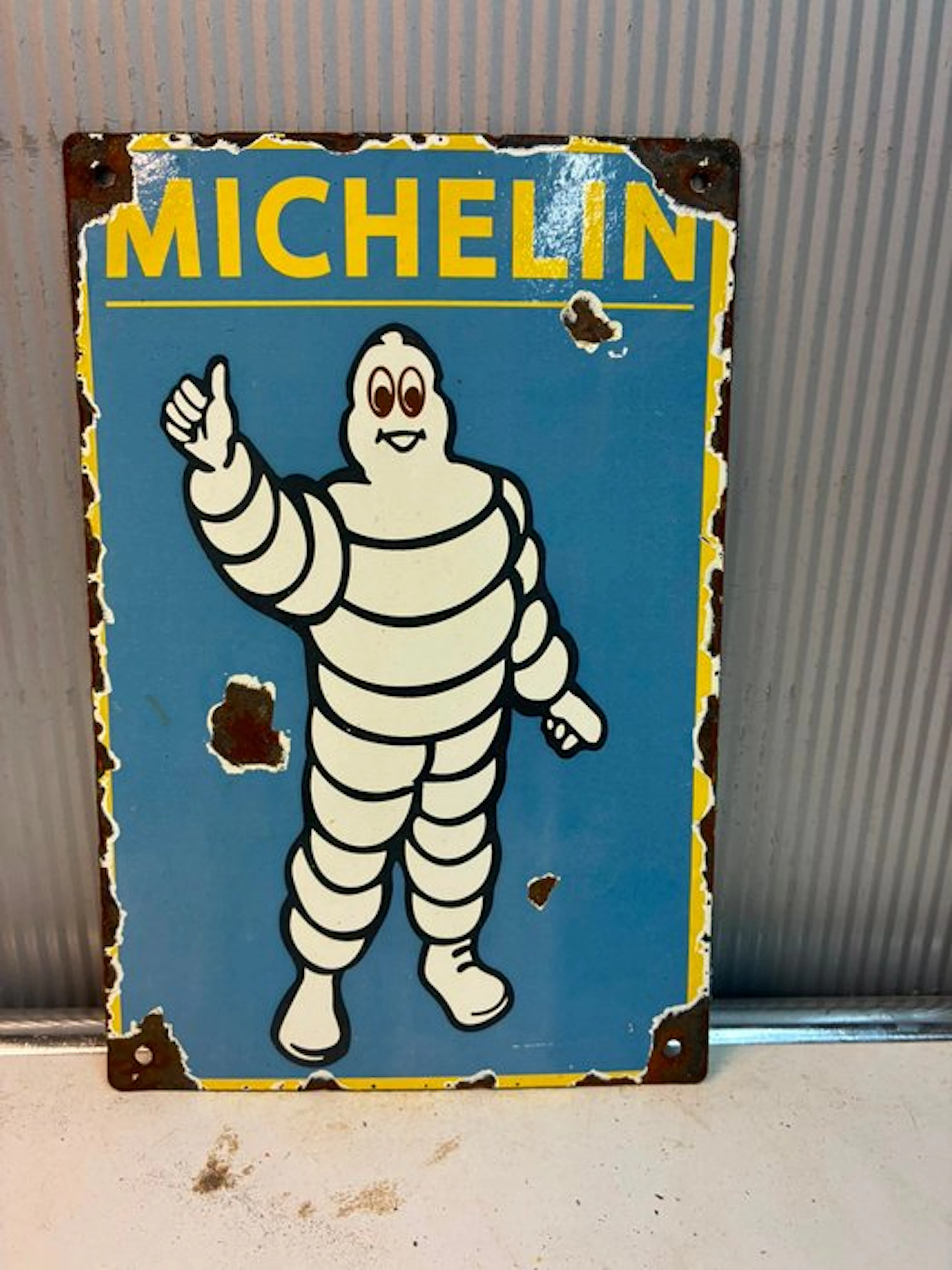 Michelin – Bibendum – Emaille Reclamebord - Enamel sign - Enamel