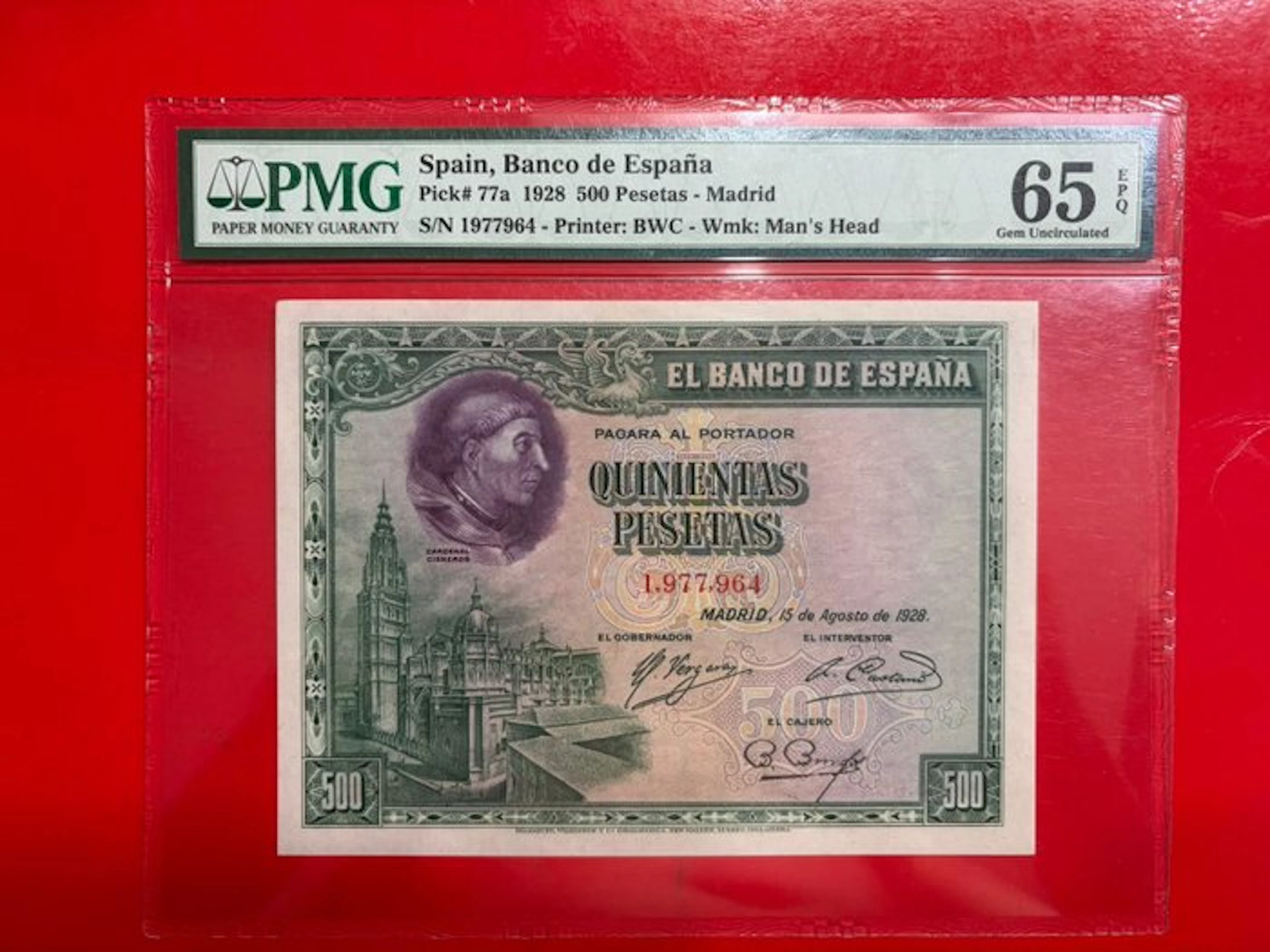 Spain. - 500 Pesetas 1928 - Pick 77a (No reserve price)