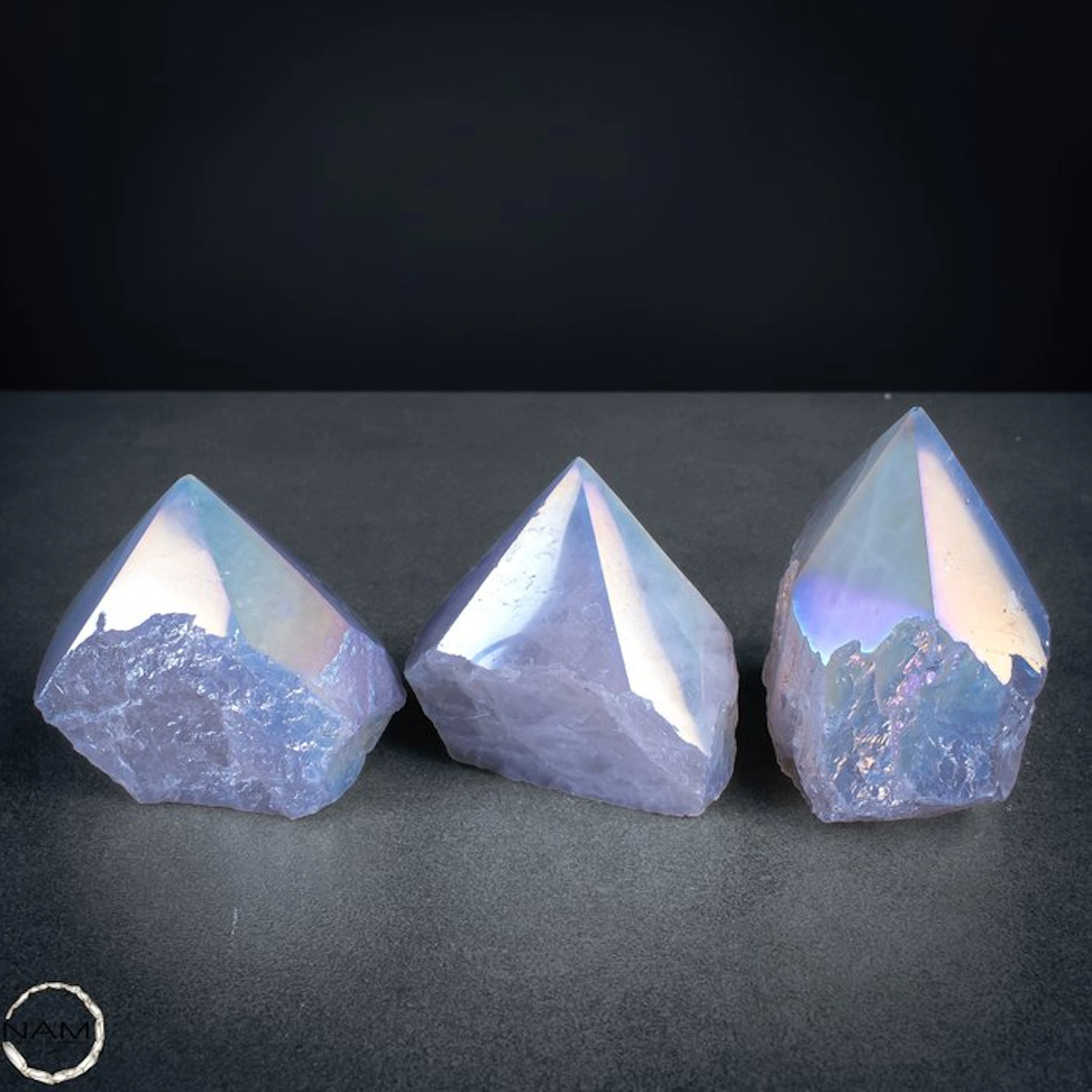 Angel Aura Quartz Points – A fascinating display of color...