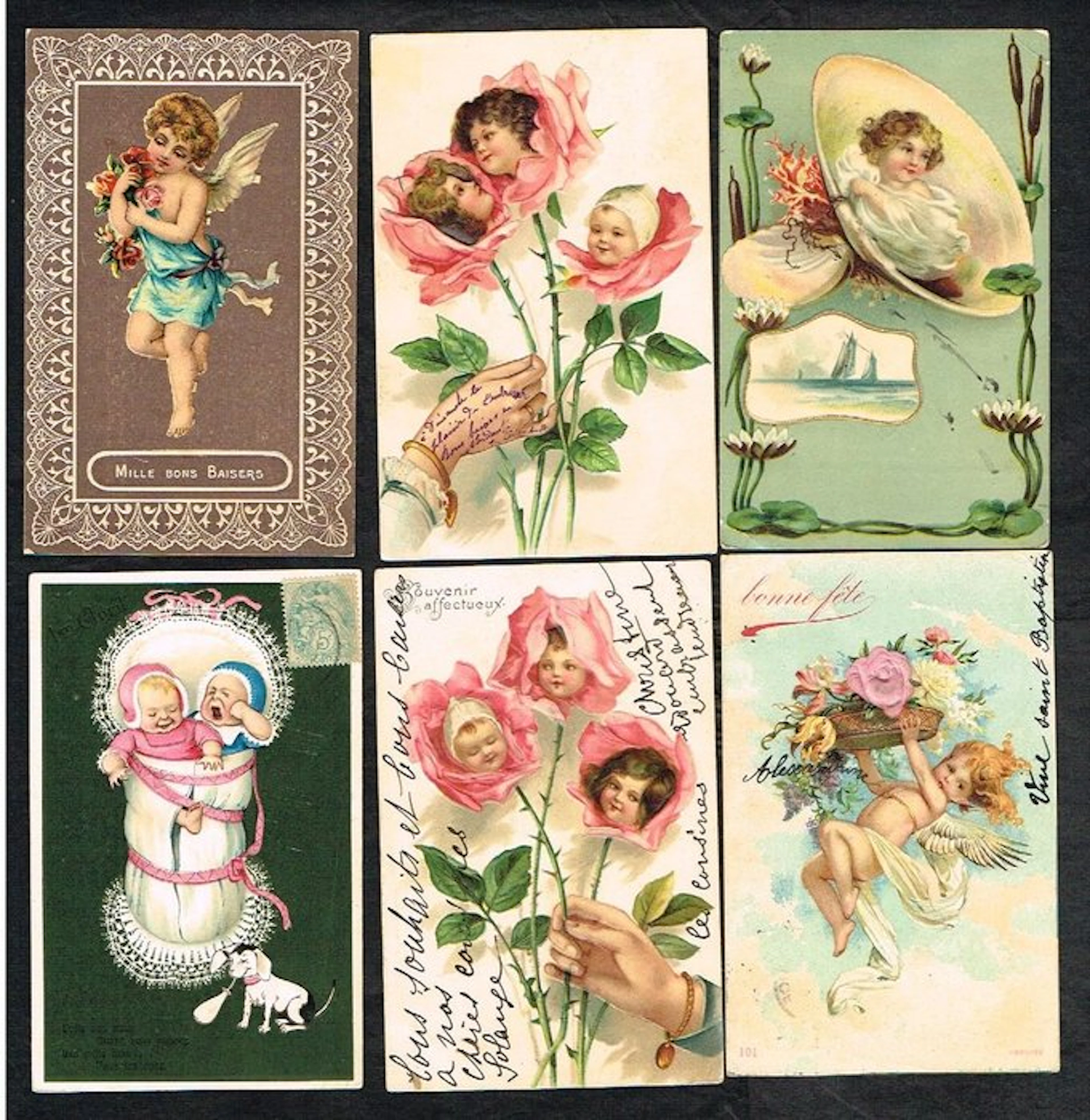 Various greetings depicted by children