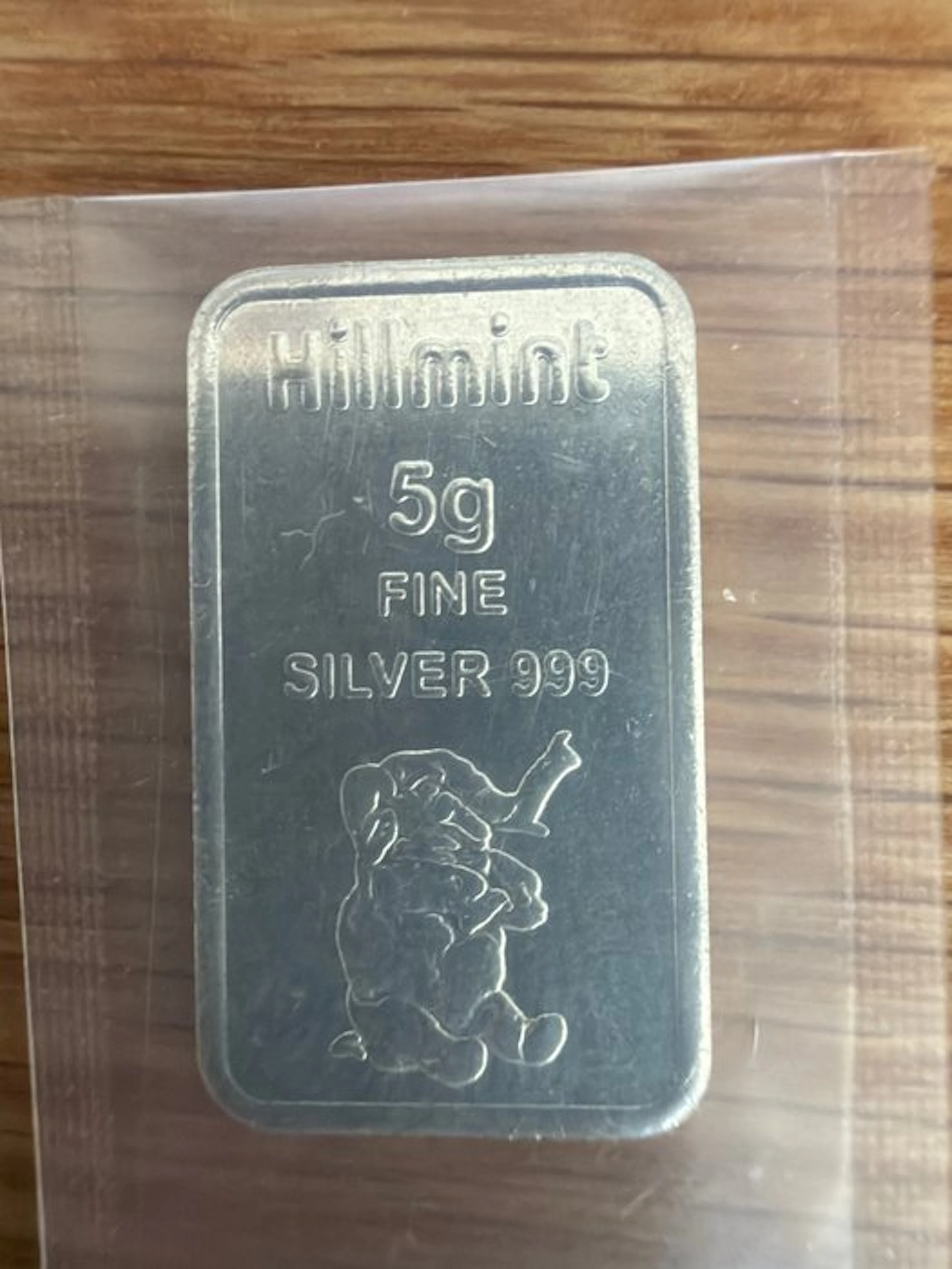World. Silberbarren Elefant 5g (.999) (No reserve price)