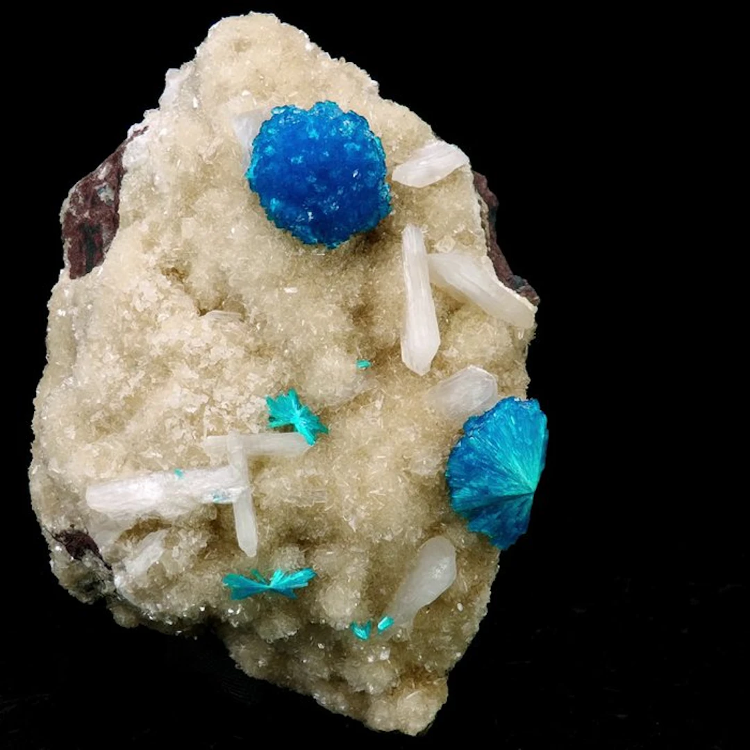 Cavansite on Stilbite - Wagholi