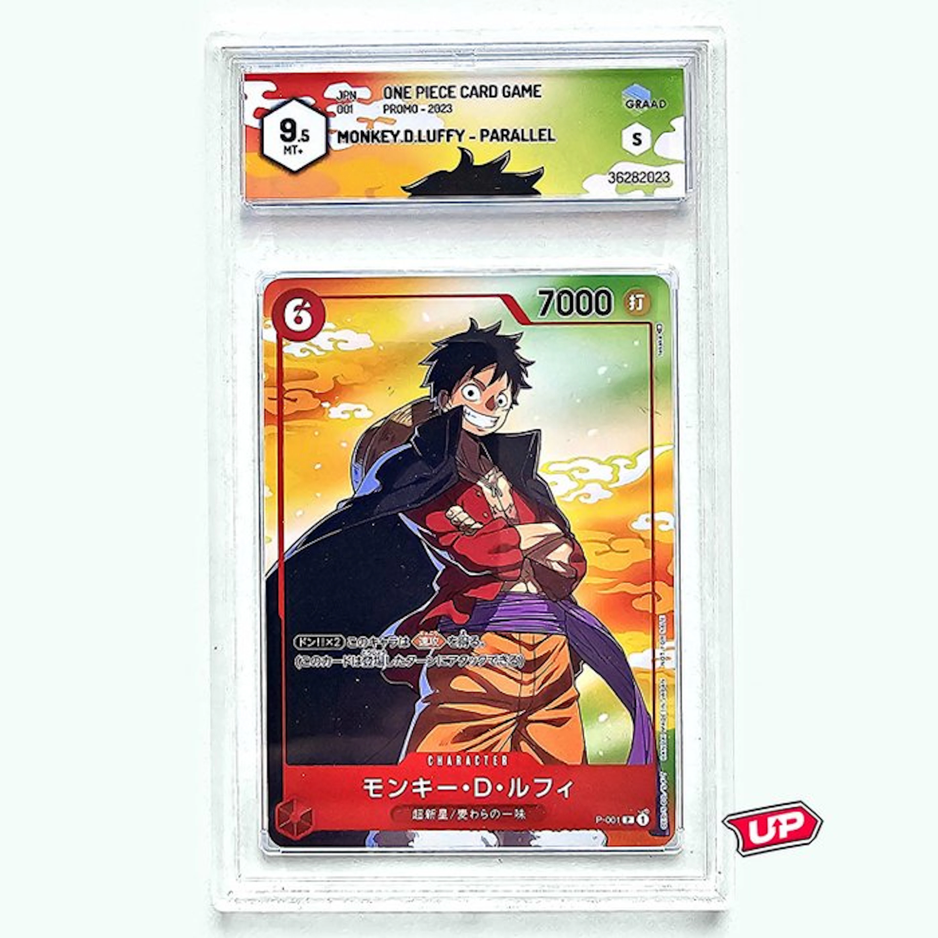 One Piece Graded card - One Piece - Monkey.D.Luffy (Promo Parallel) - Graad 9.5