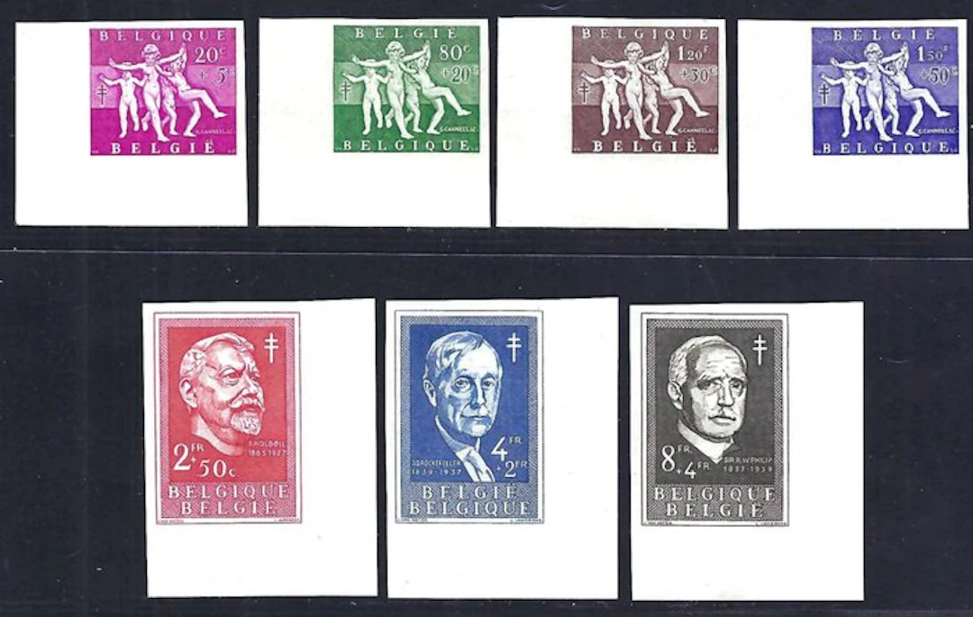 Belgium 1955 - Discover the 'Spring Joy' series (corner...