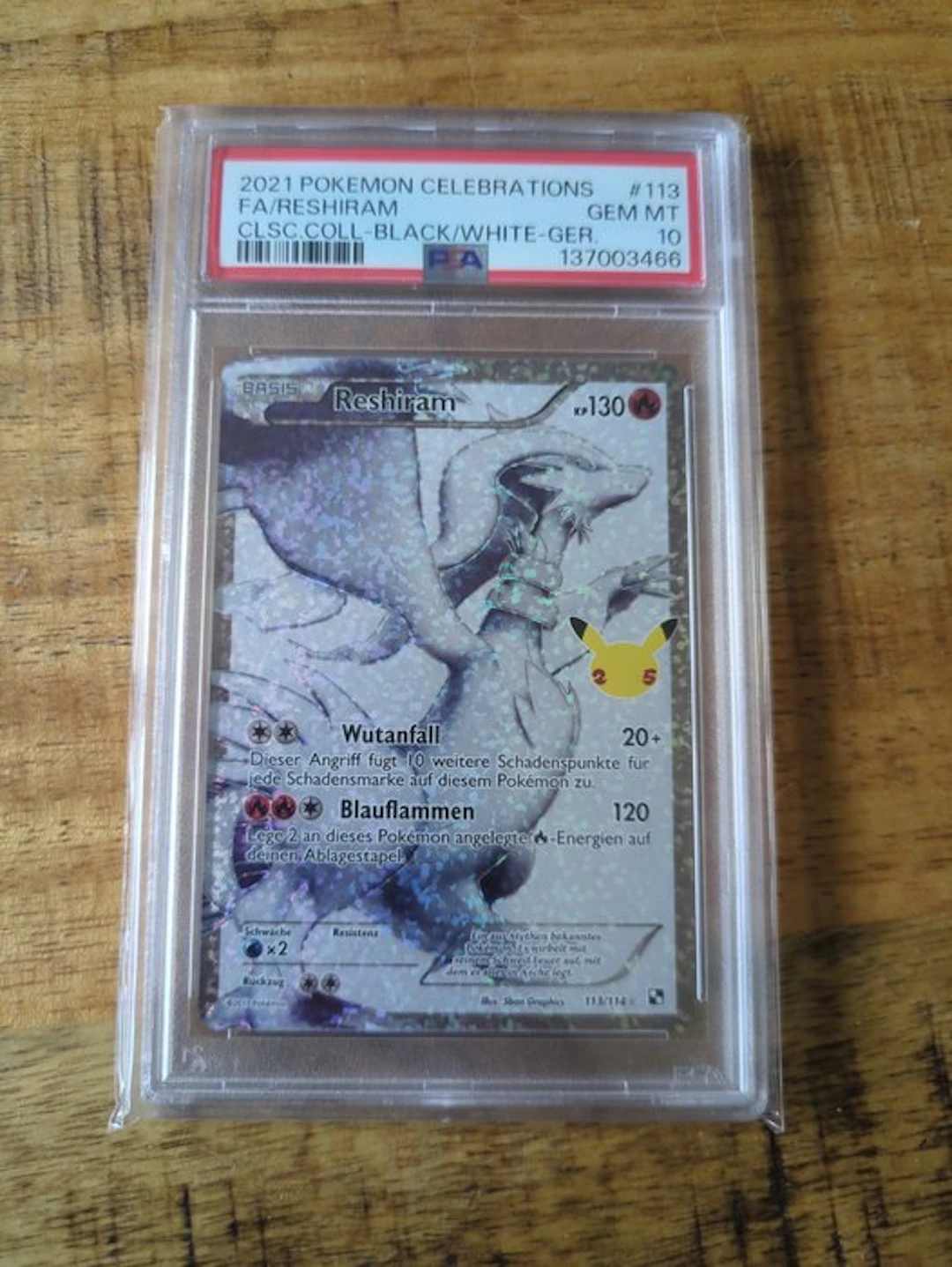 Pokémon - 1 Graded card - Reshiram 113 Full art
