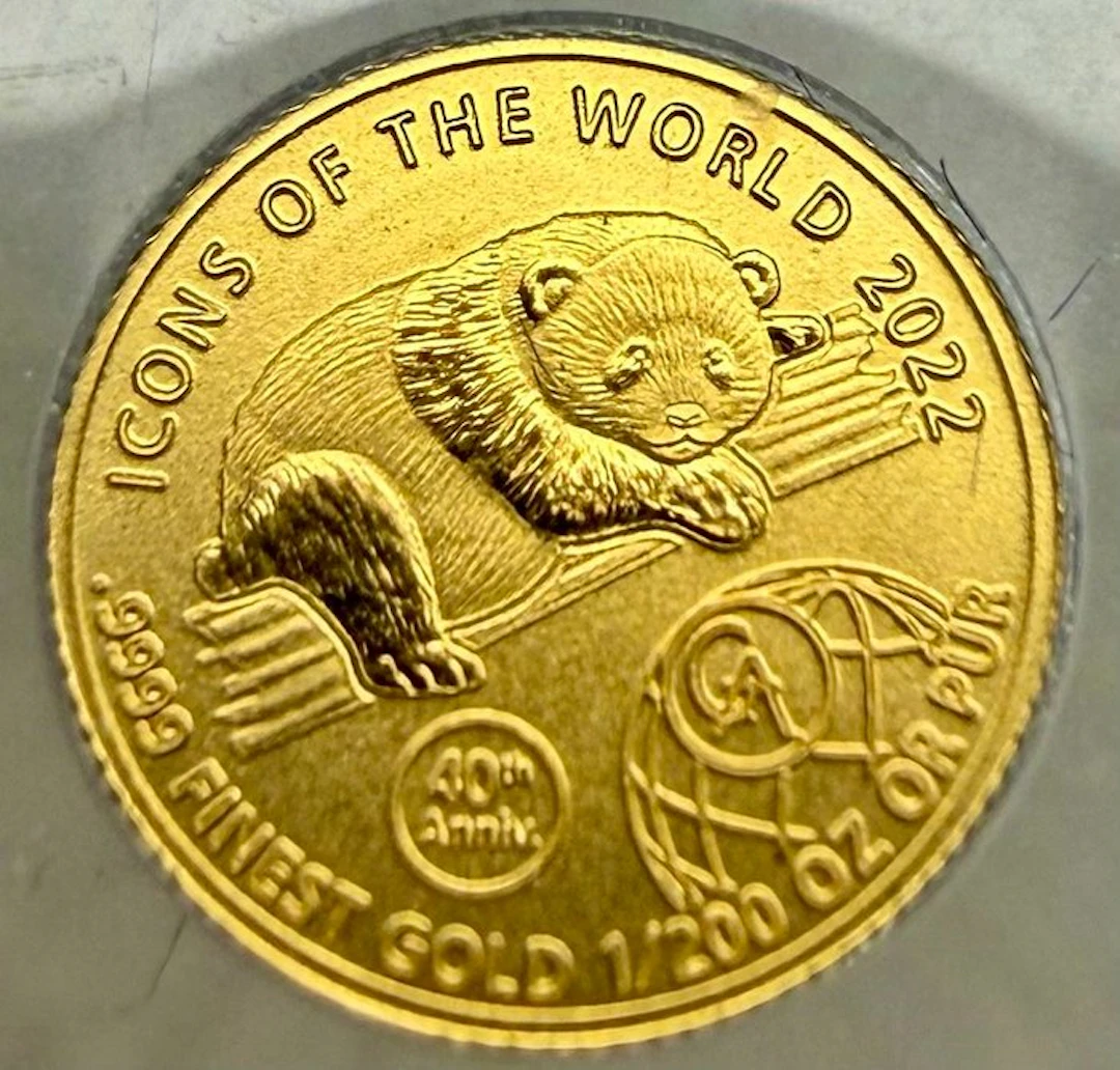 Rwanda. 10 FRW 2022 Icons of the World - Panda
