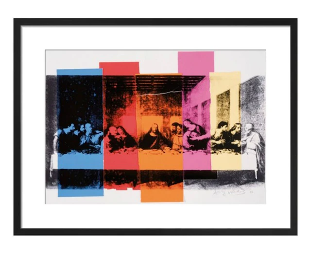 Andy Warhol - “Detail of The Last Supper, 1986”. Gesigneerd in de plaat.
