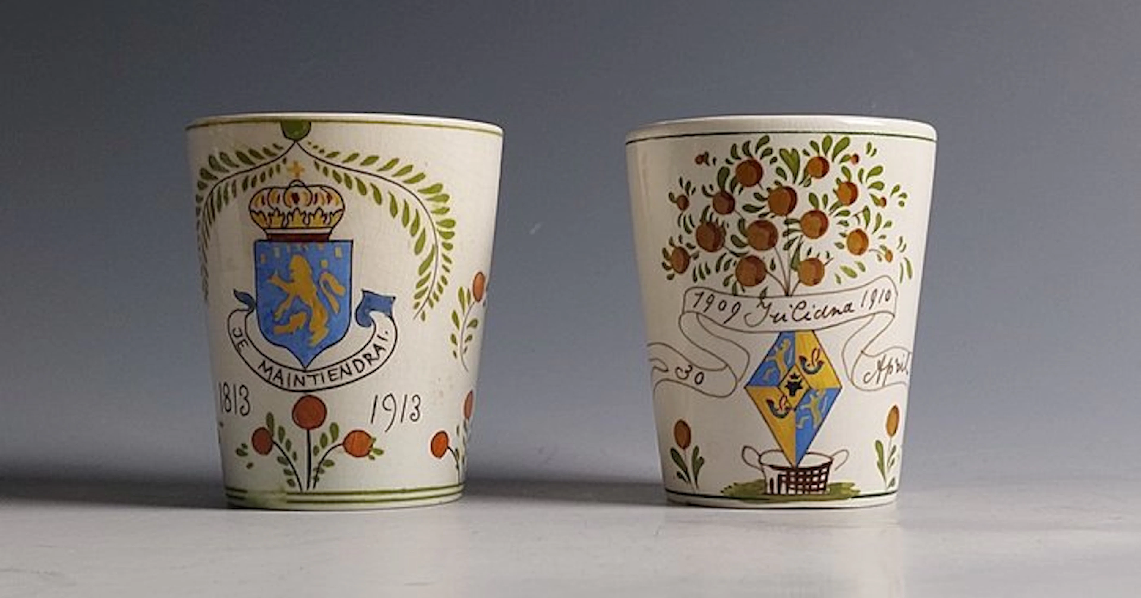 Plateelbakkerij Zuid-Holland - Cup (2) - Earthenware...