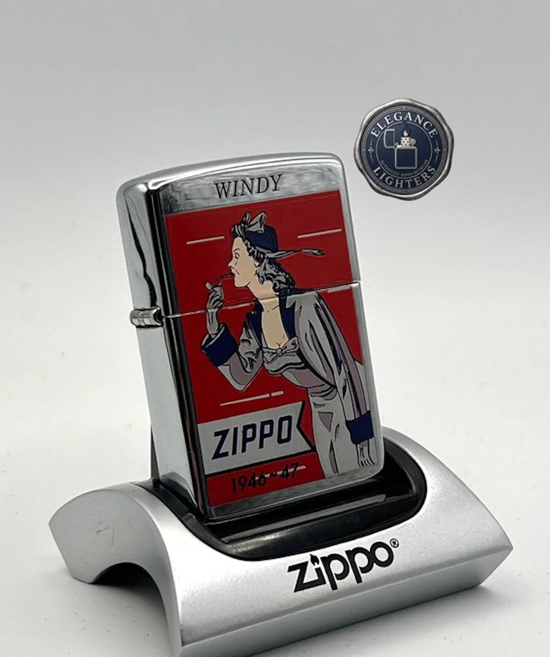 Zippo - Ultra Rare Windy Girl Vintage Box Design 1946-47...