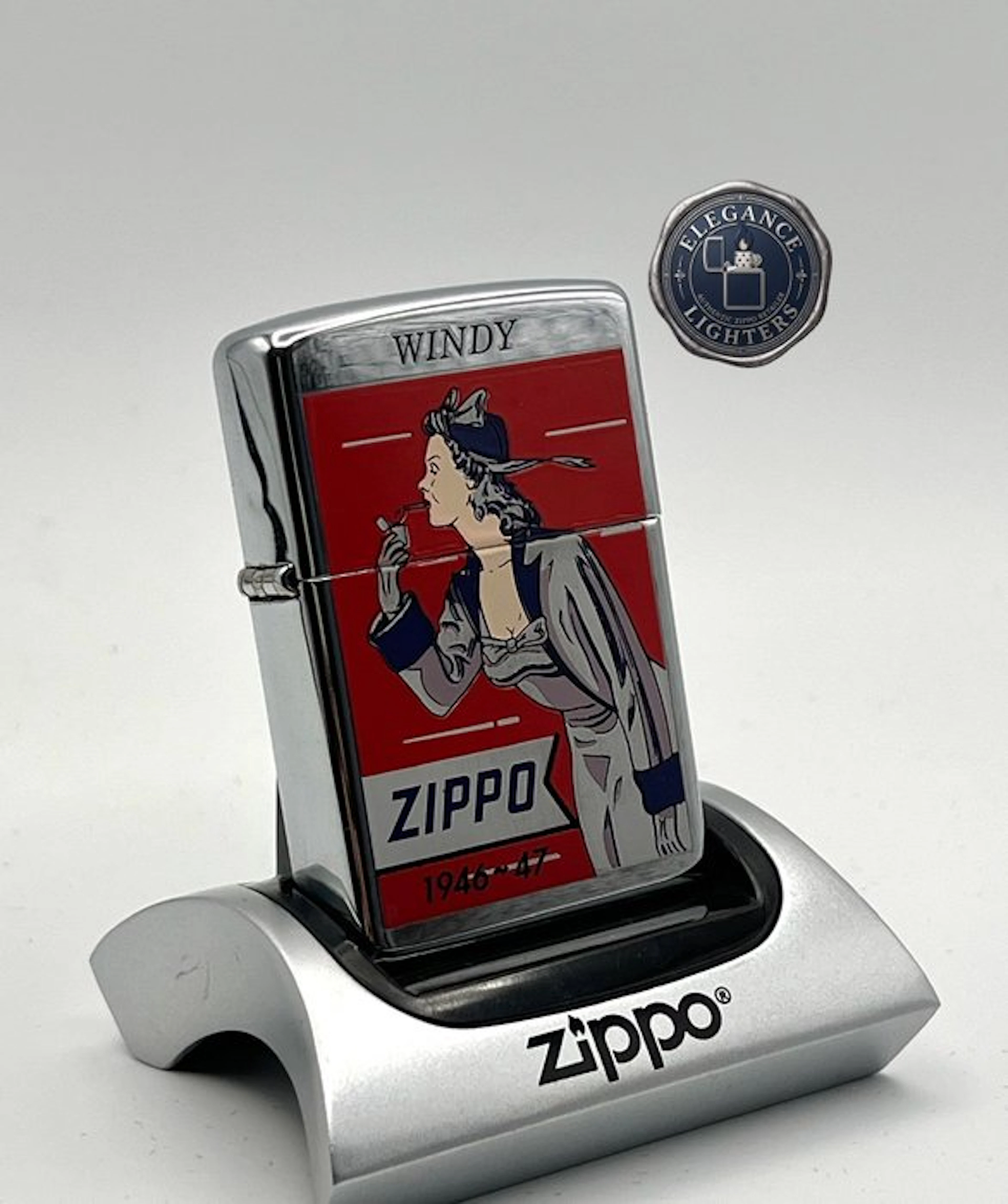 Zippo - Ultra Rare Windy Girl Vintage Box Design 1946-47...