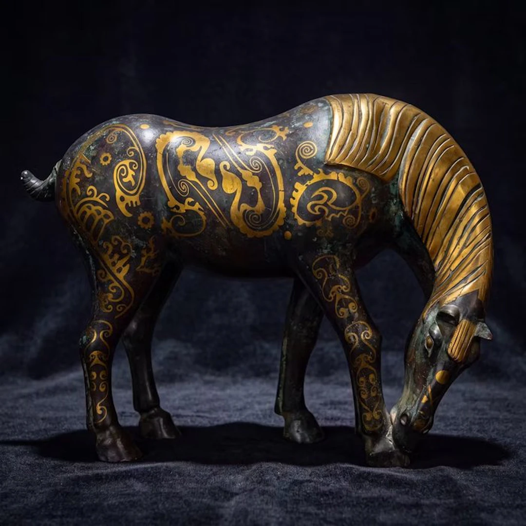 Exclusief Han-Dynastie Stijl Paard 36.5 cm - Bronze - China