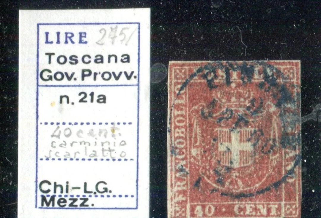 Italian Ancient States - Tuscany 1860 - Provisional government 40 cents