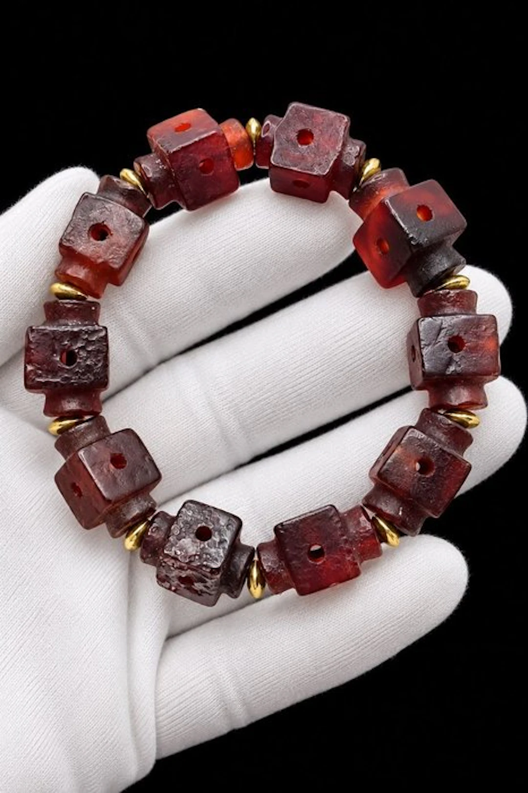 Natural Carnelian Tibetan Bracelet - Guardians of the...