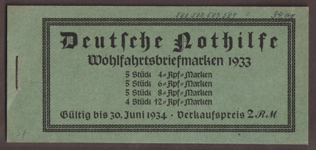German Empire 1933 - German Reich stamp booklet MH 34 ** Wagner