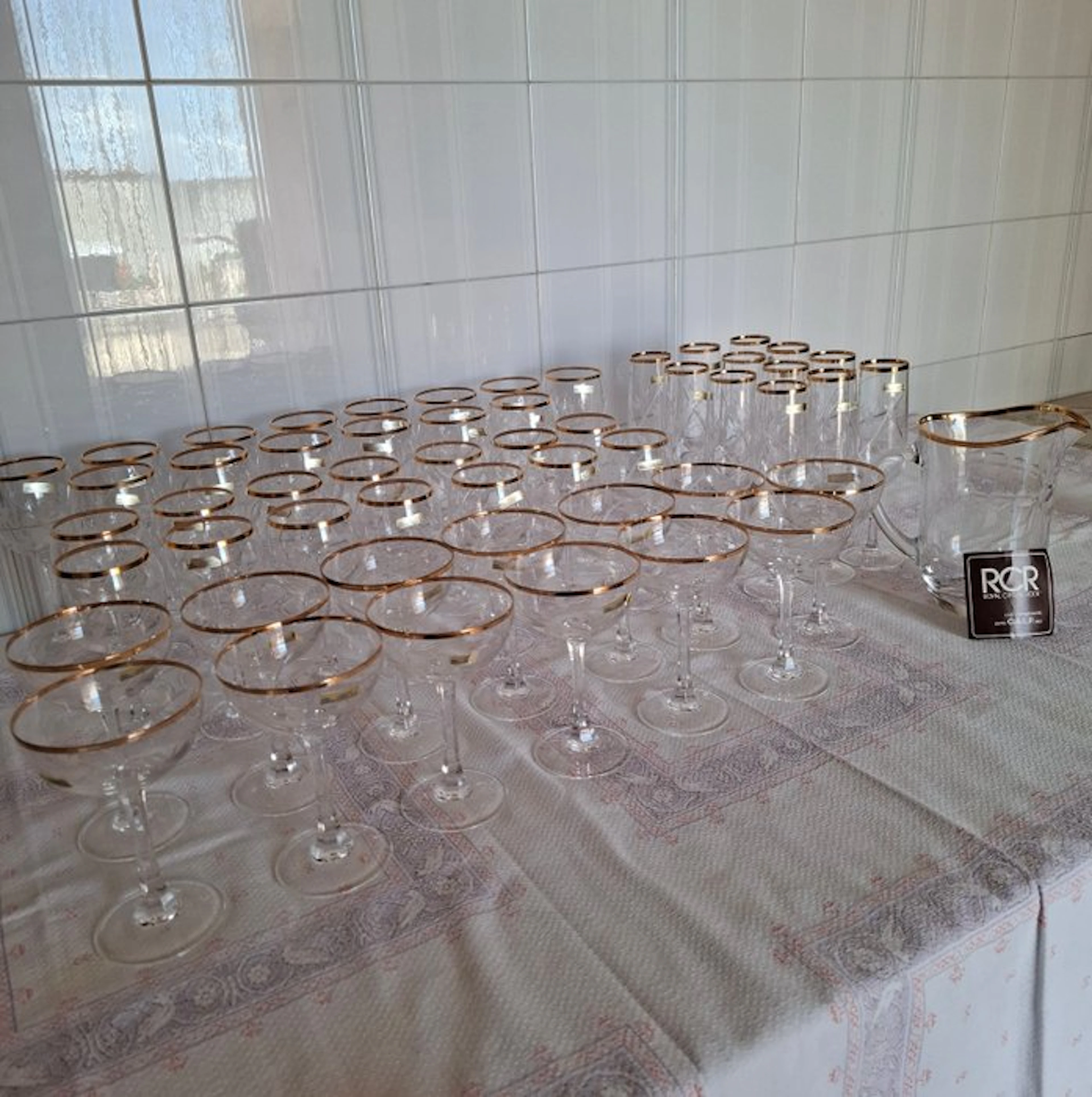 RCR Royal Crystal Rock - Drinking service (55) - Crystal - Crystal glass set