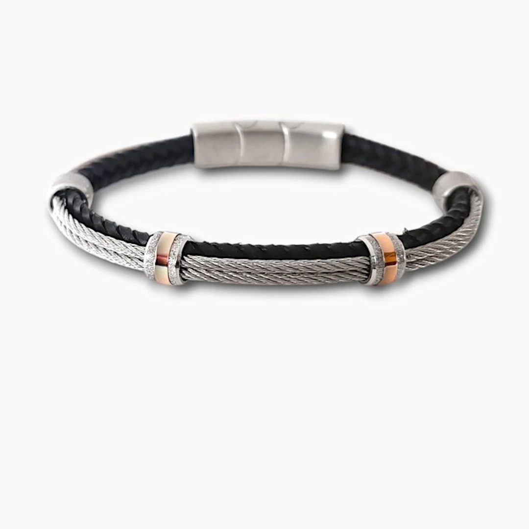 18 kt. - Steel, Rose gold - Bracelet - Artisanal