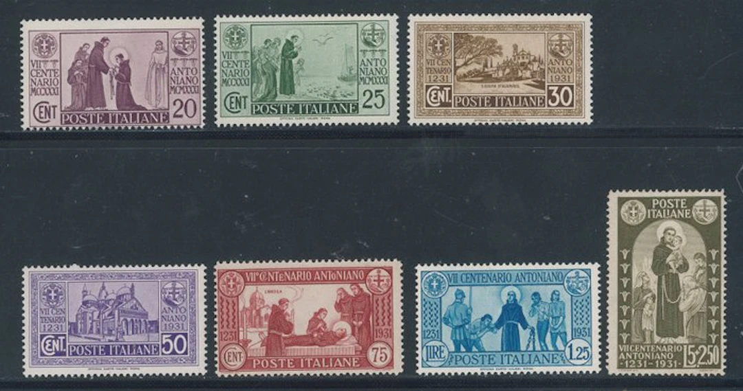Italy Kingdom - Sant'Antonio, complete series nos. 292/298.