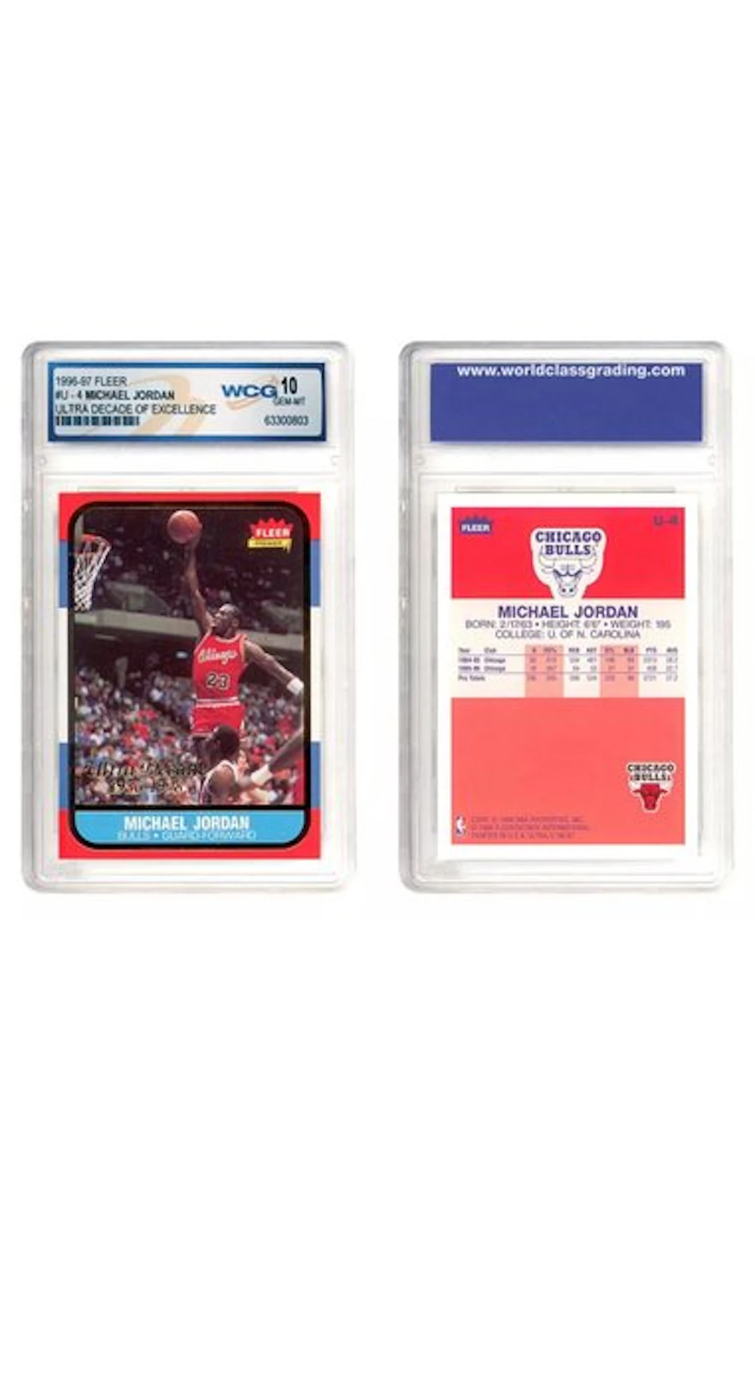 1996/97 Fleer Ultra Decade of Excellence Michael Jordan...