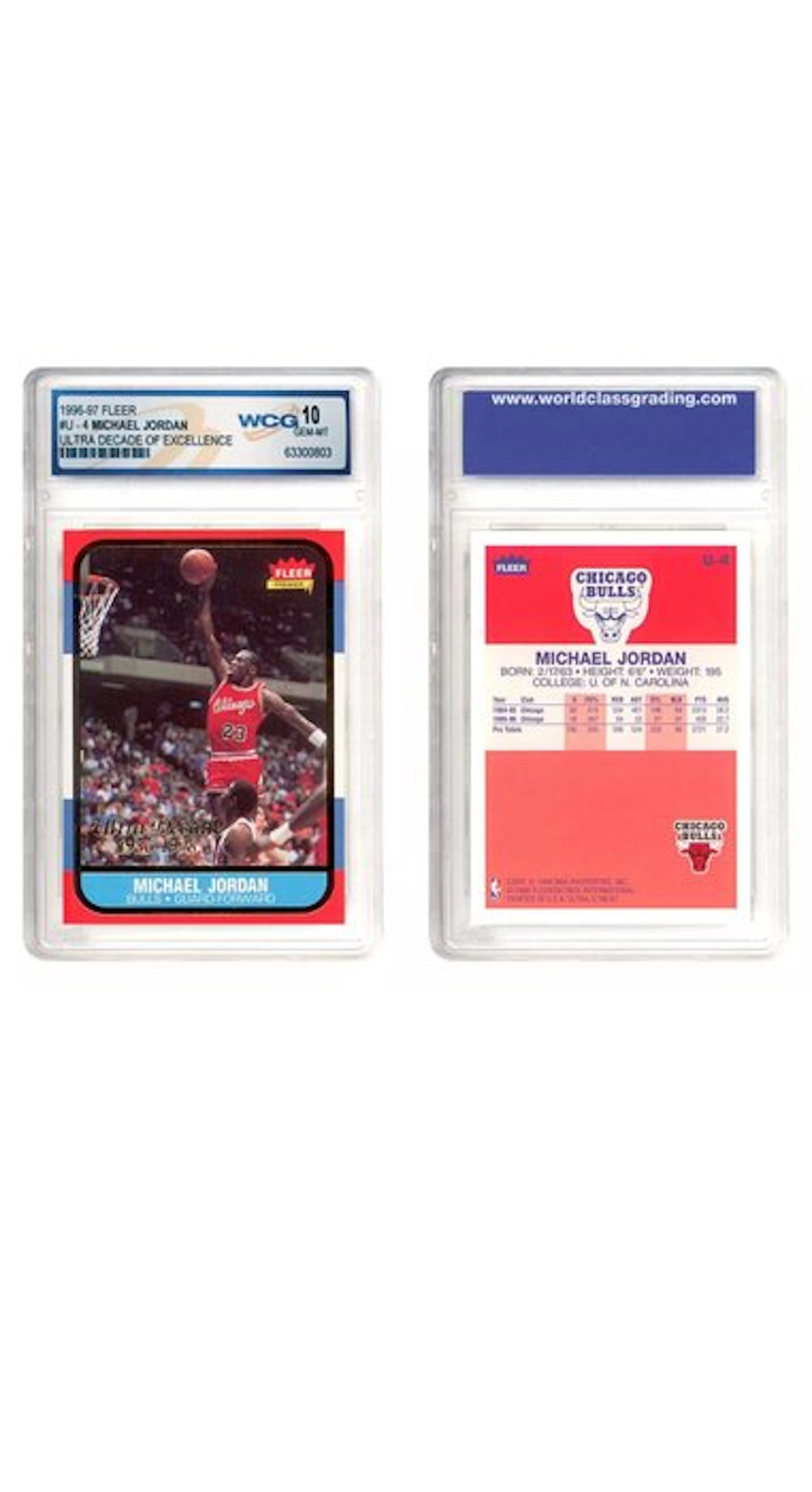 1996/97 Fleer Ultra Decade of Excellence Michael Jordan...
