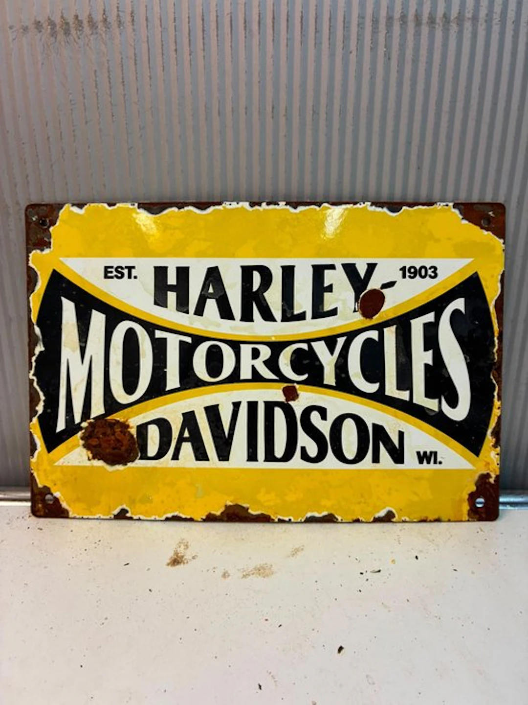 Harley-Davidson Motorcycles – Emaille Reclamebord –...