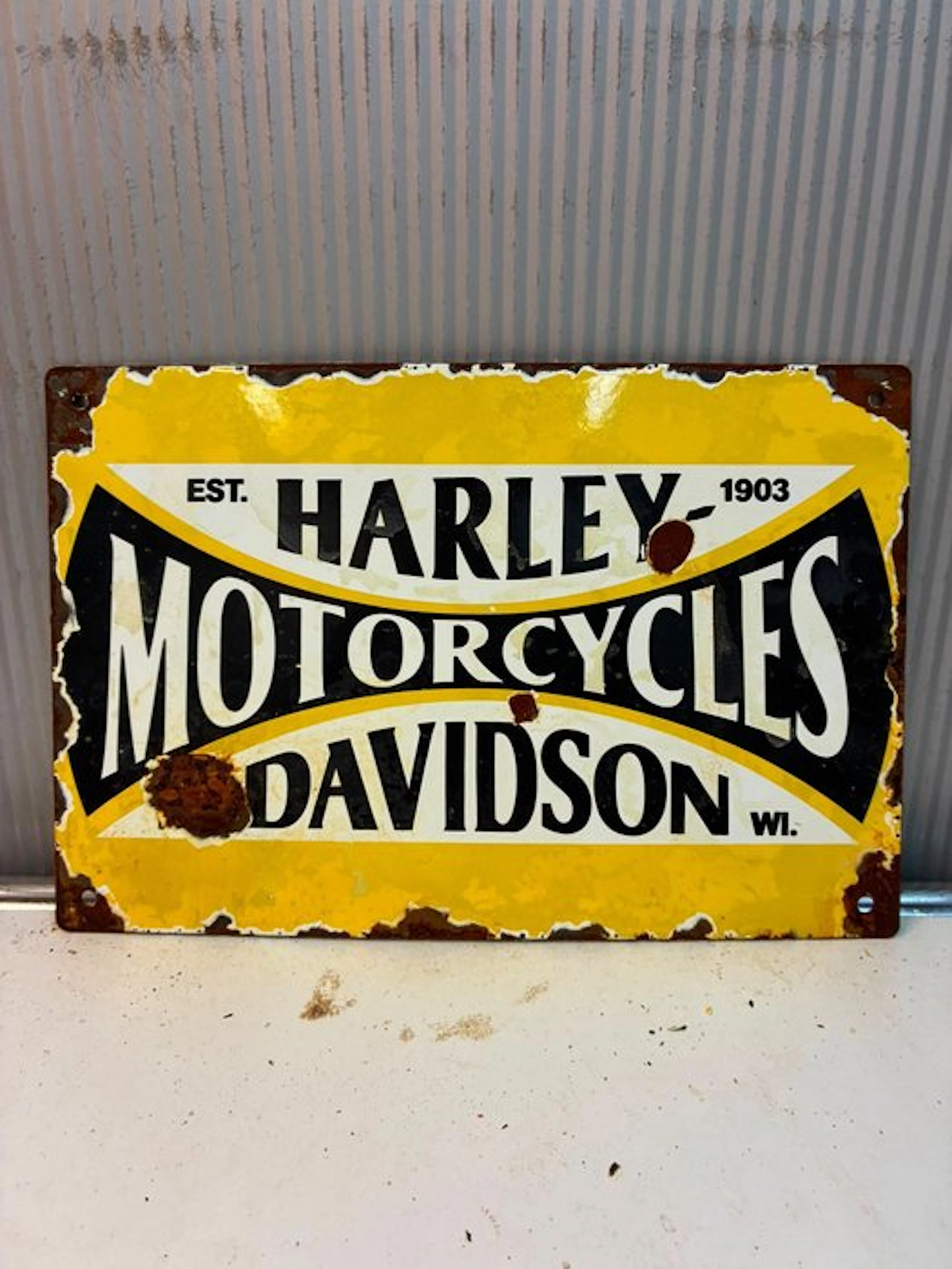Harley-Davidson Motorcycles – Emaille Reclamebord –...