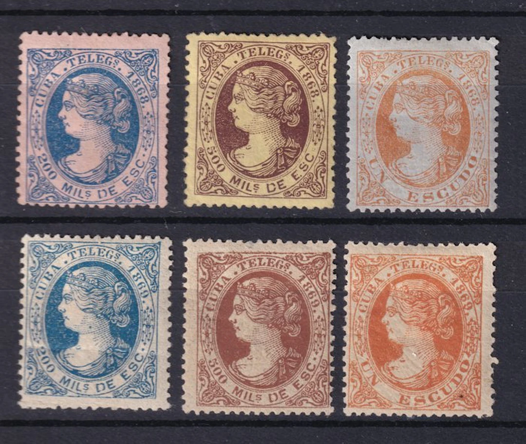 Spanish Antilles - 1868/1869 - Isabel II - Telegraphs - Edifil 1/3