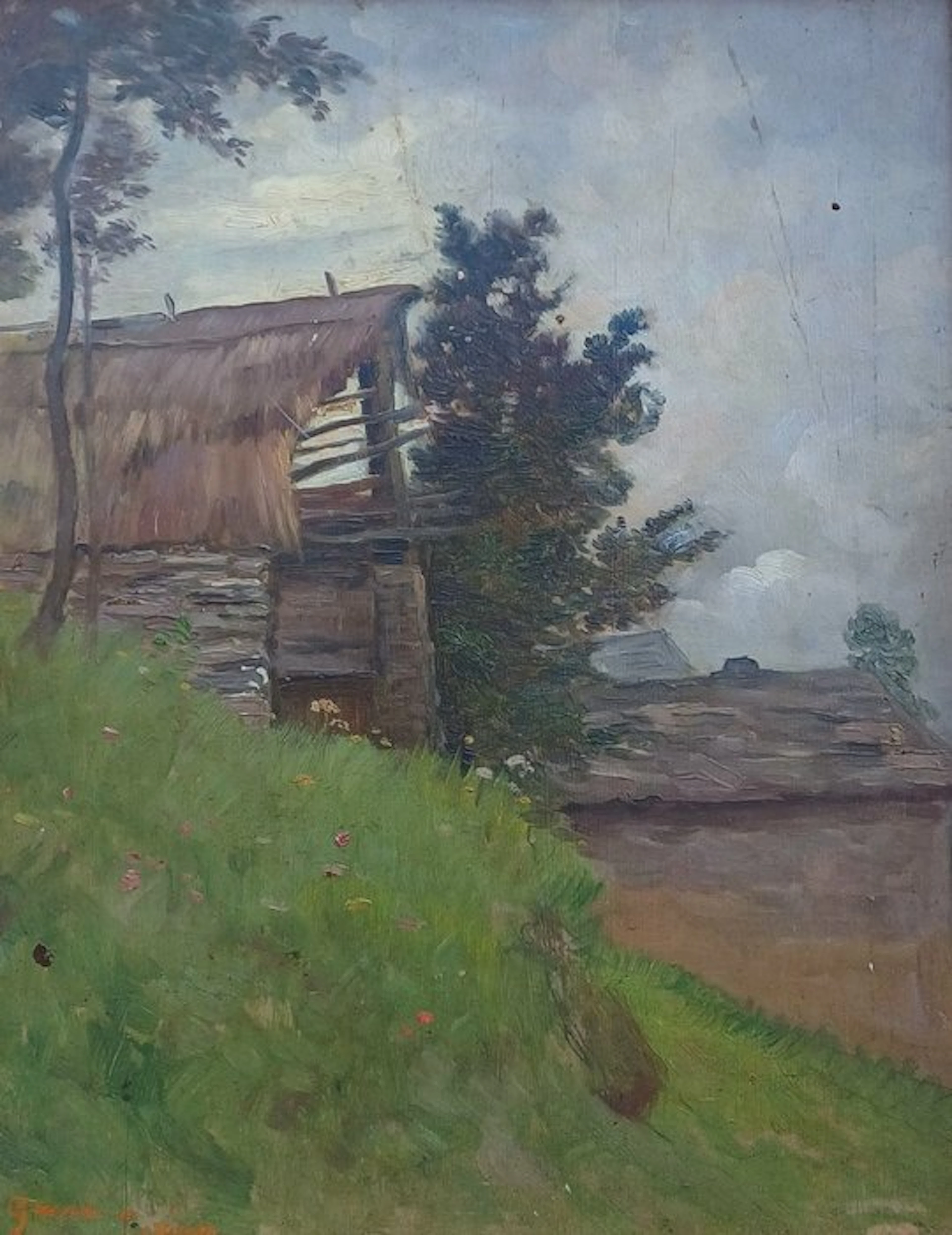 Giacomo Grosso (1860-1938), Attrib. - Paesaggio