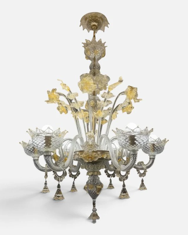 Chandelier - Murano glass, gold zecchino - XXL 120 cm
