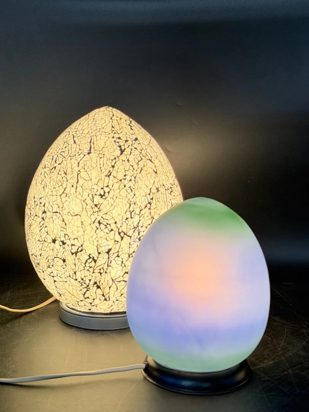 Mabrilux & Design - Set van twee eivormige sfeerlampen in...