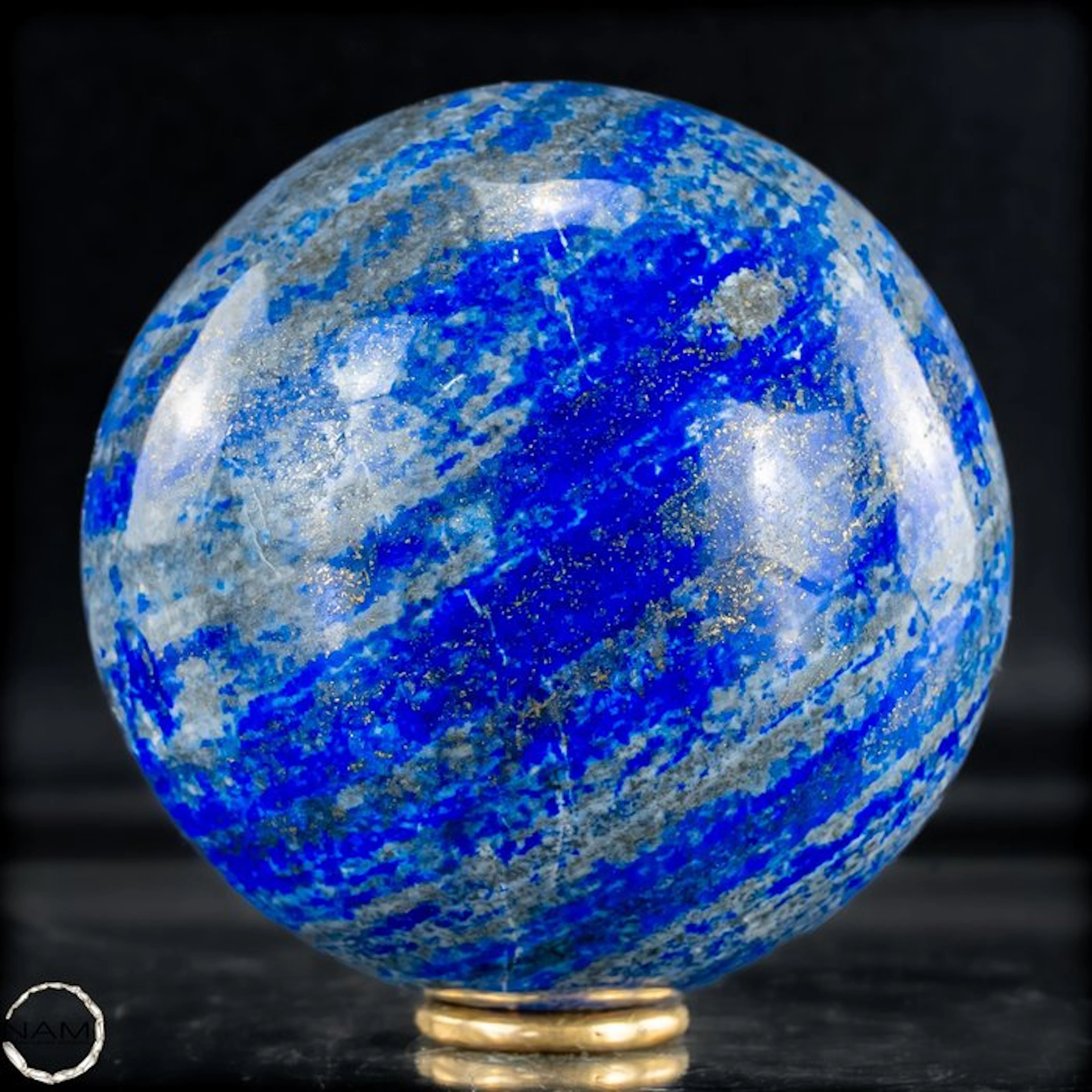 First Quality Natural Royal Blue Lapis Lazuli Sphere- 1250.41 g