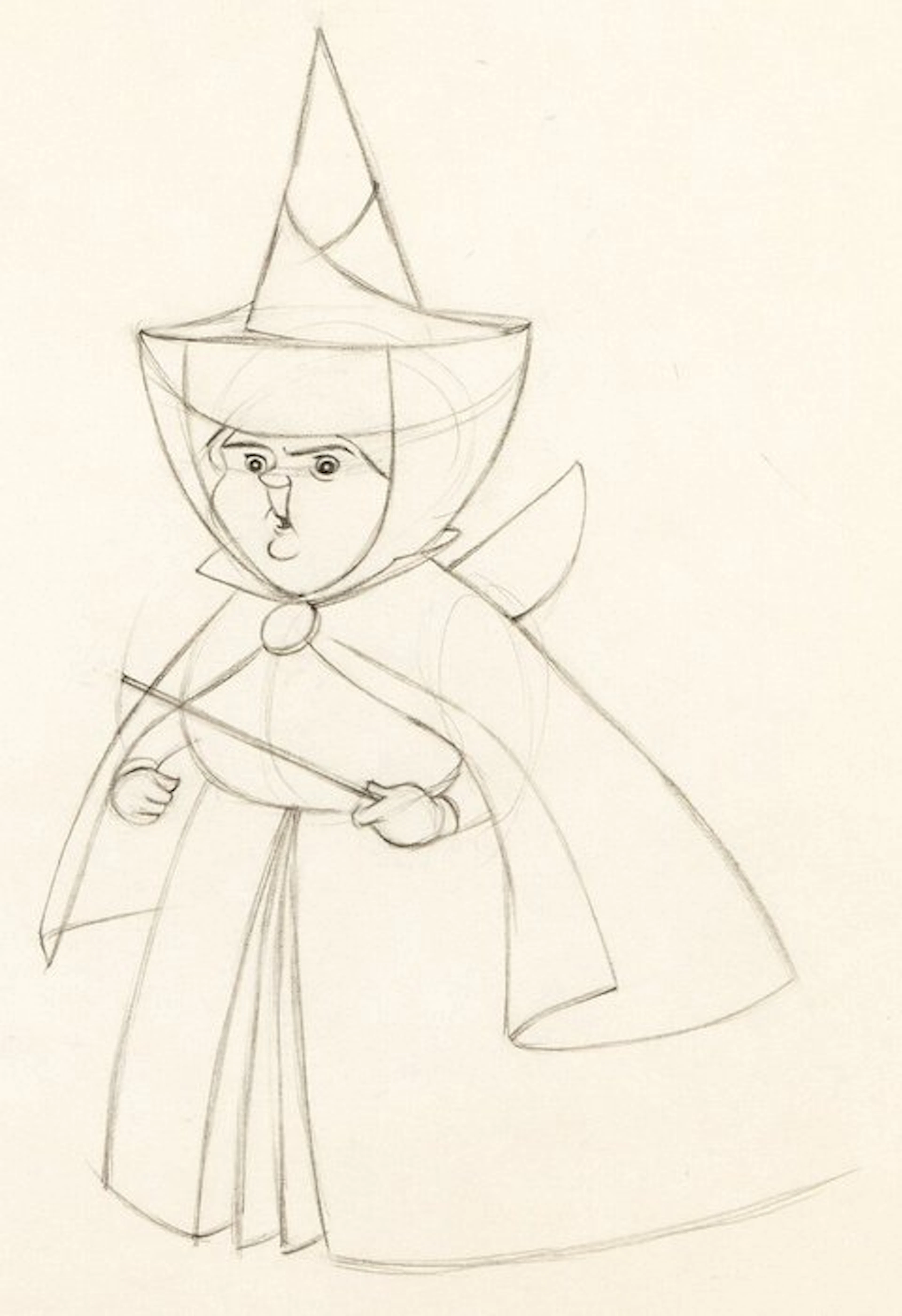 Walt Disney - Original Animation Drawing Merryweather - Sleeping Beauty (1959)