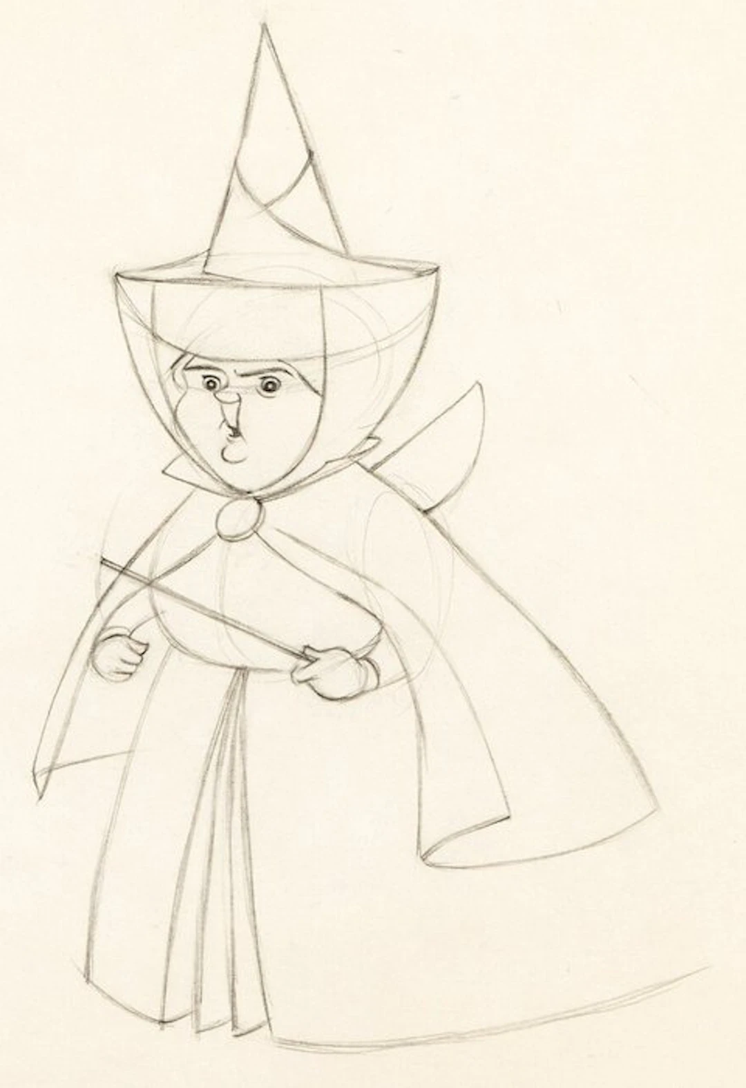 Walt Disney - Original Animation Drawing Merryweather - Sleeping Beauty (1959)