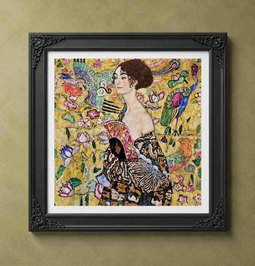 Gustav Klimt (1862–1918) (after) - "Lady with a Fan, 1917"