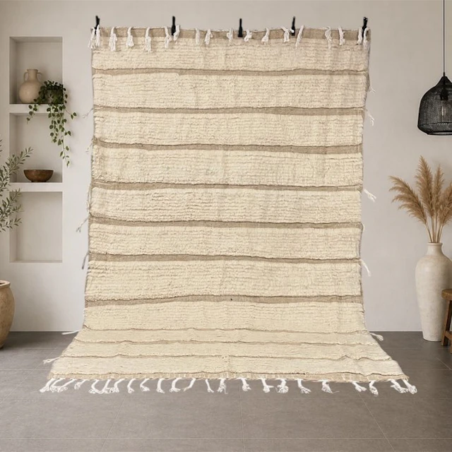 White Berber rug – Beni Ourain style - Carpet - 256 cm - 162 cm