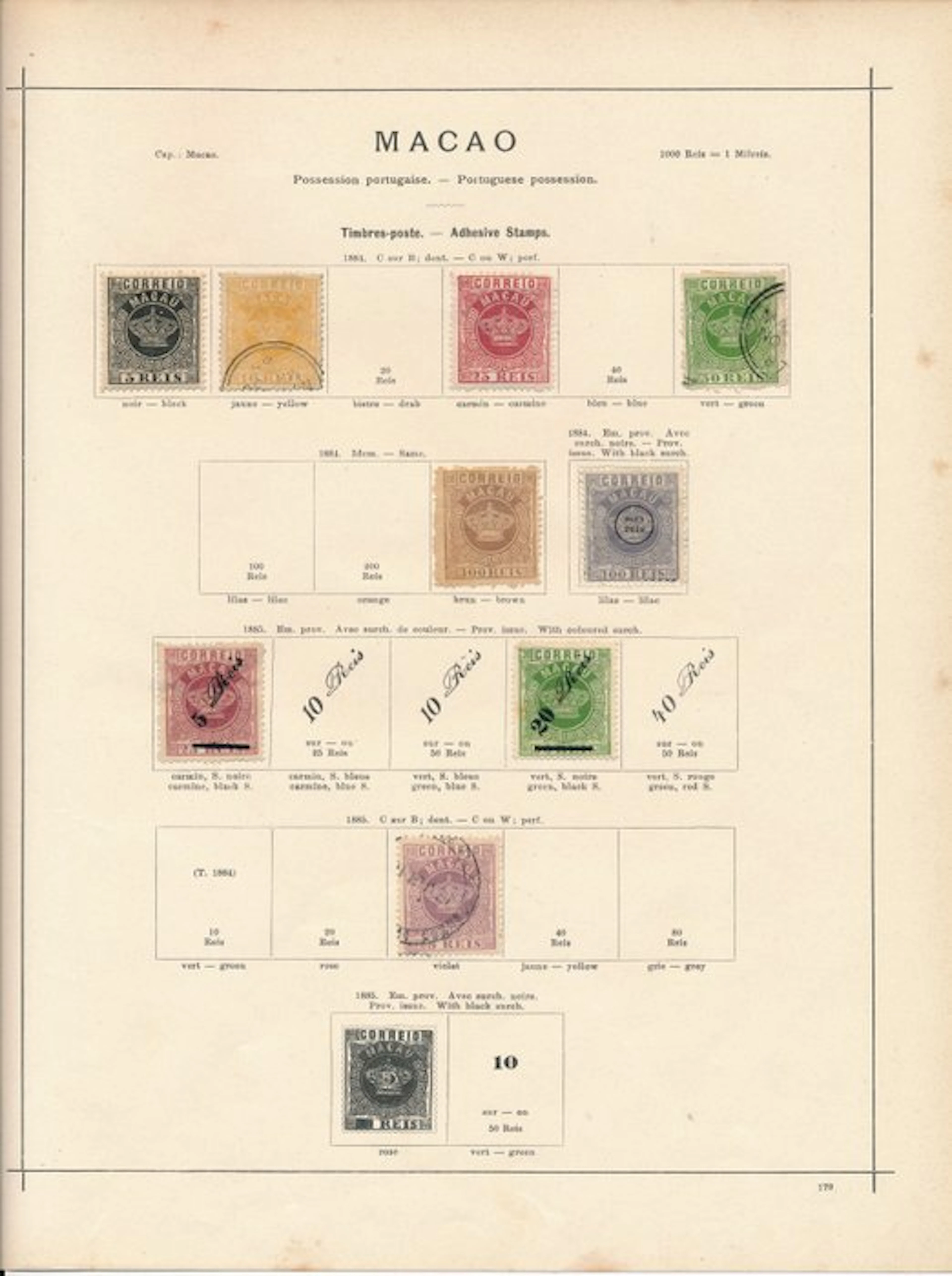Macao 1884/1894 - Collection with better editions