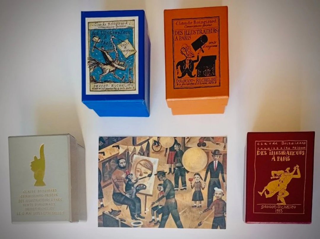 Des illustrateurs à Paris - 4 Gift boxes + invitation card - Étude Boisgirard