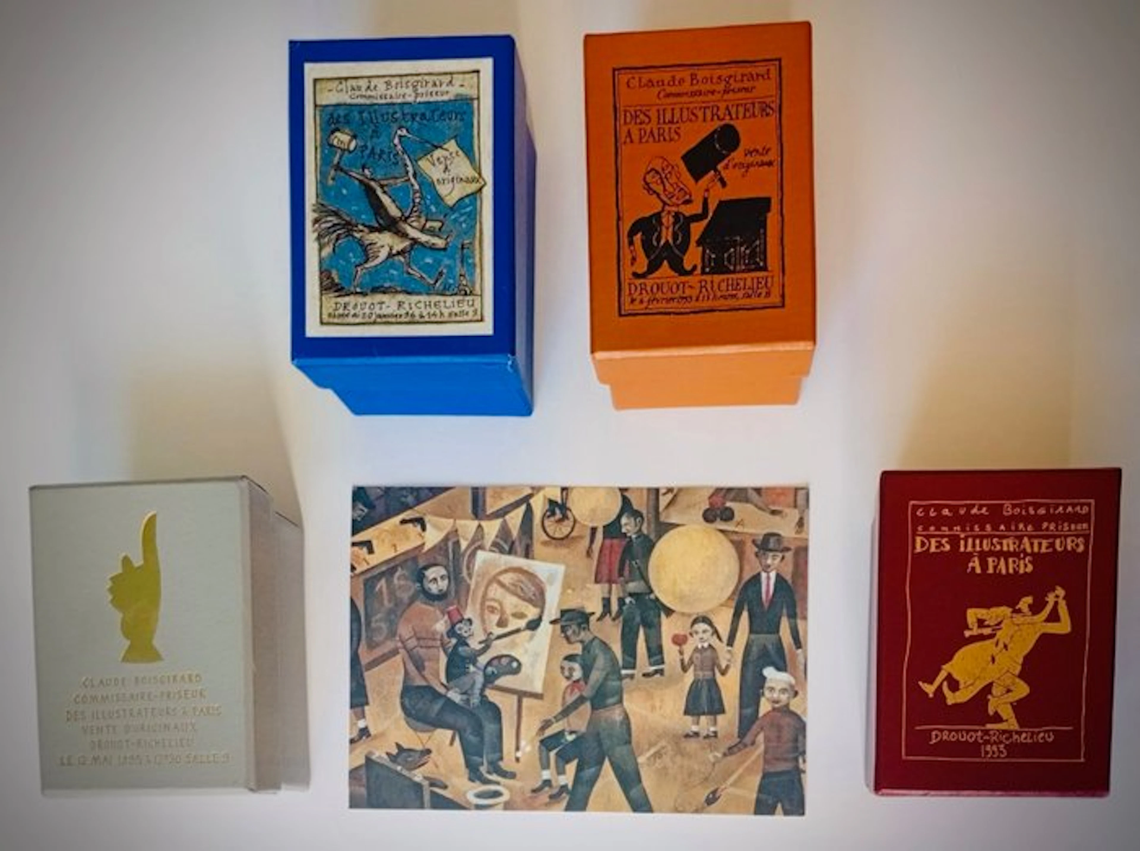 Des illustrateurs à Paris - 4 Gift boxes + invitation card - Étude Boisgirard