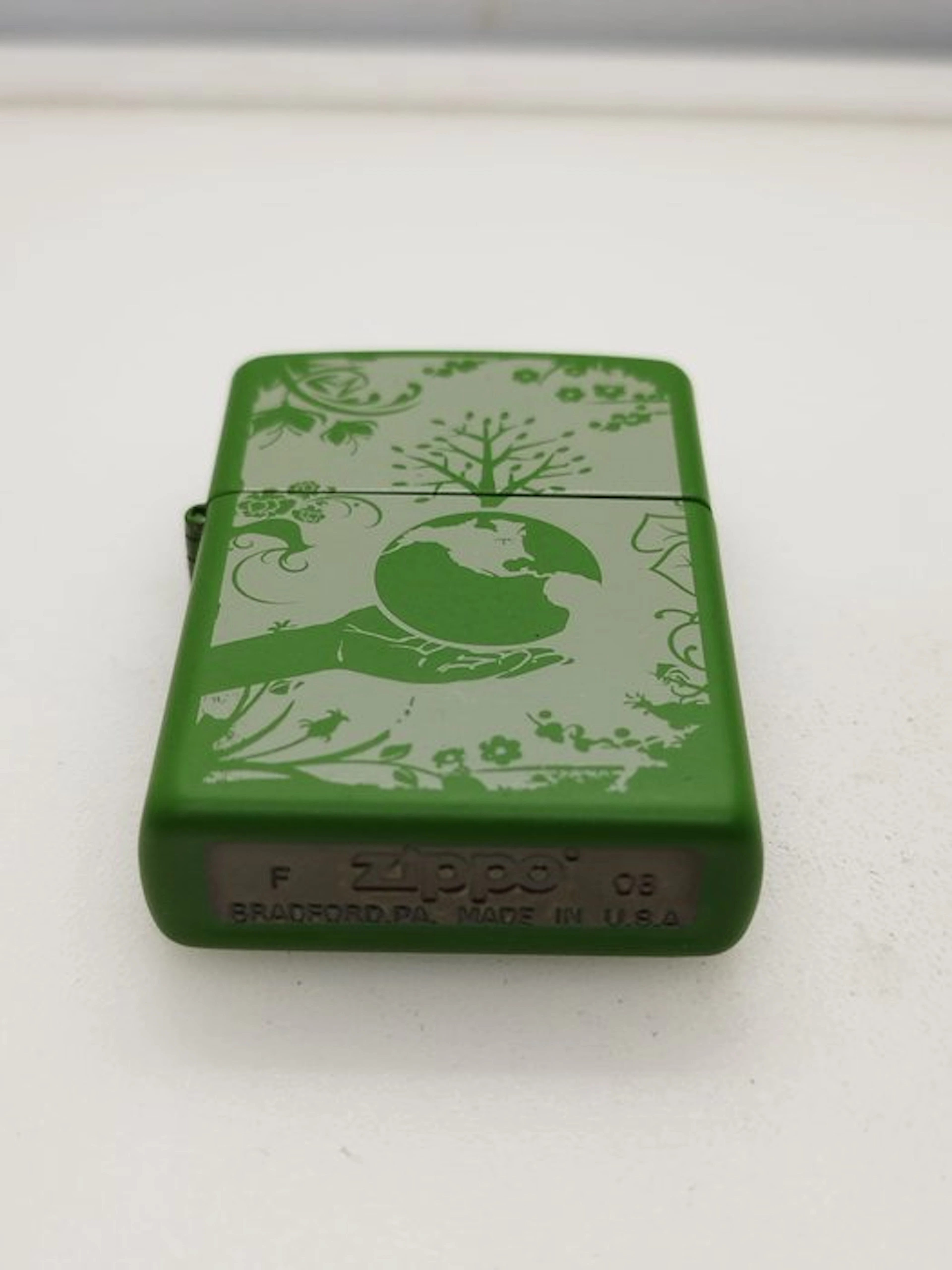 Zippo verde Enviroment 2008 - No reserve price - Lighter - Steel, Paint