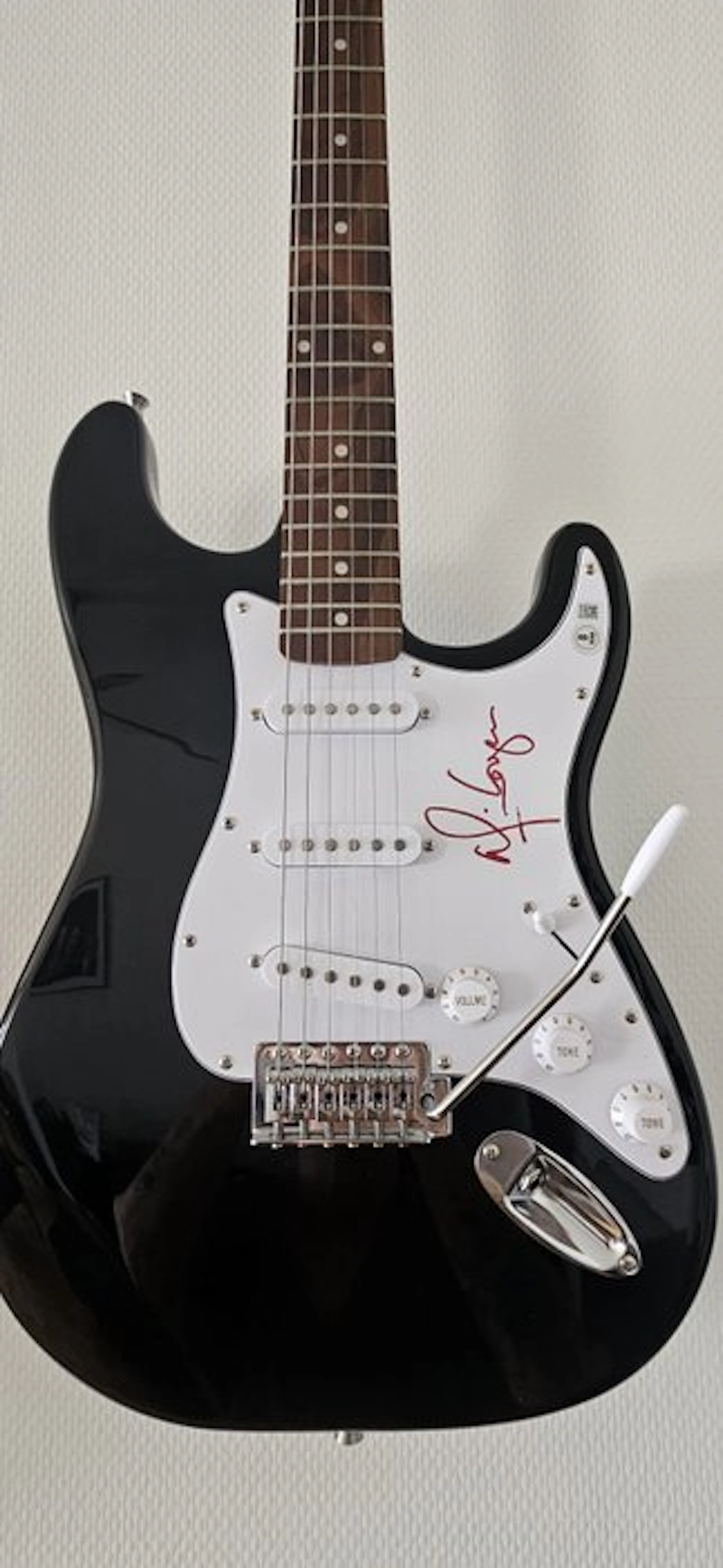 Fazley - FST118BK - pickguard signed by Alice Cooper with...