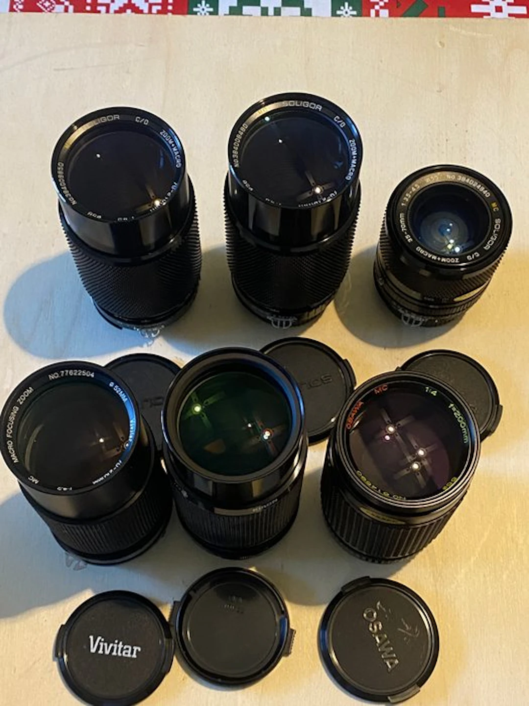 Marques variées Lot de 6 objectifs avec bayonette Nikon F Prime lens