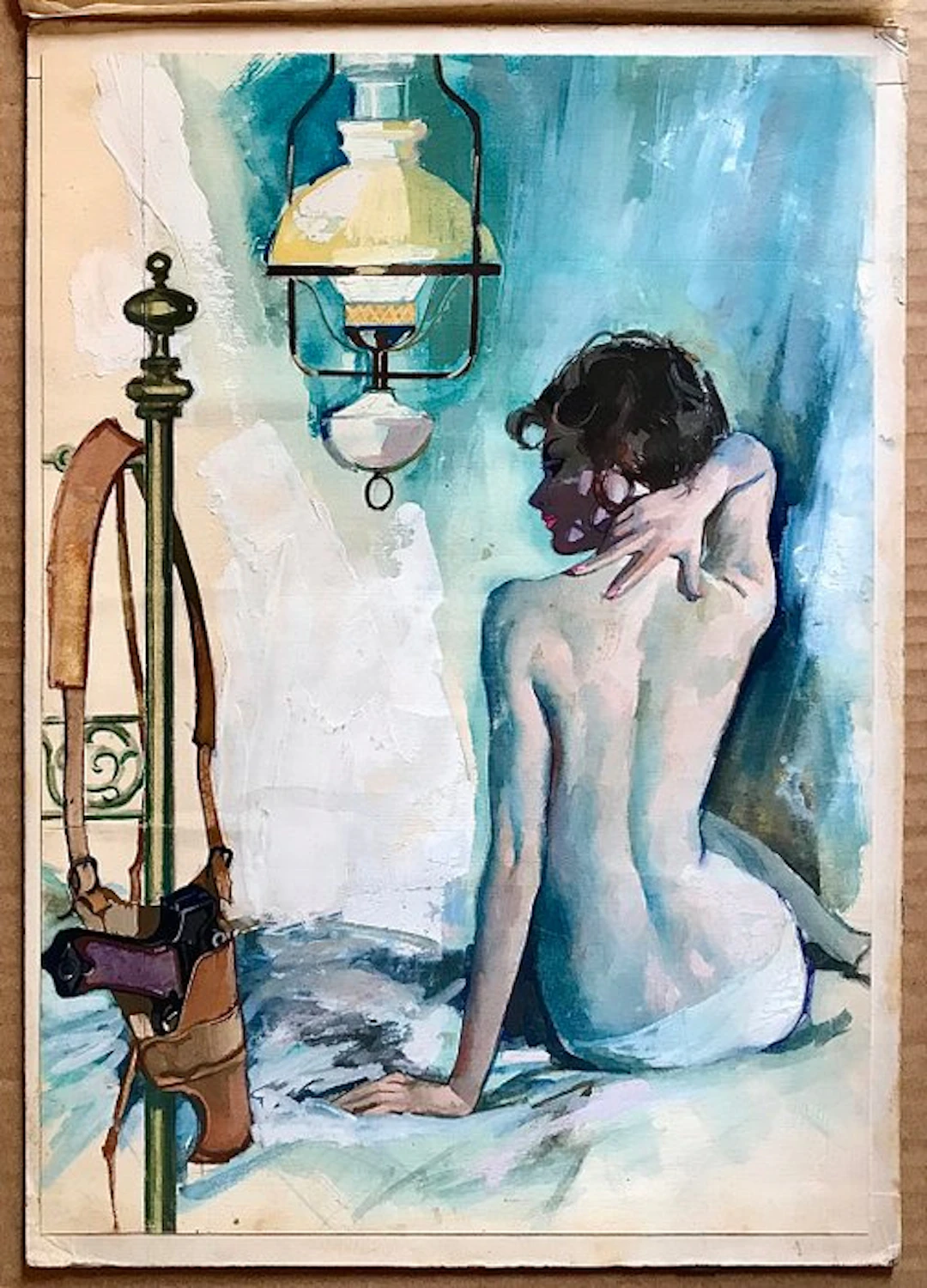 Noiquet - 1 Original colour drawing - Detectives - 1962