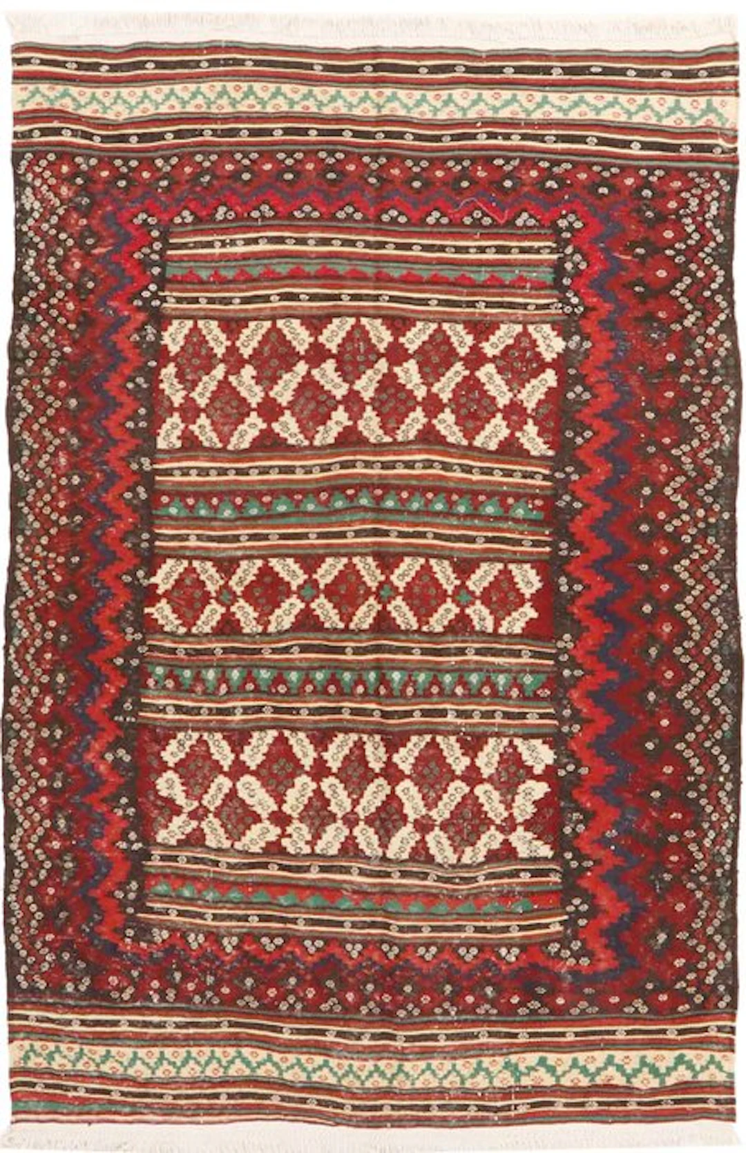 Old Afghan needlework Kilim - Carpet - 255 cm - 155 cm