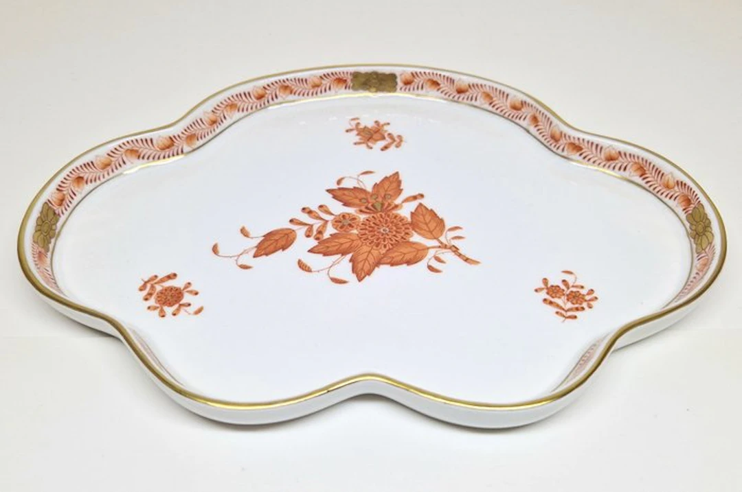 Herend - Serving dish - 7621 | AOG 4 - Porcelain - Tray Apponyi Orange