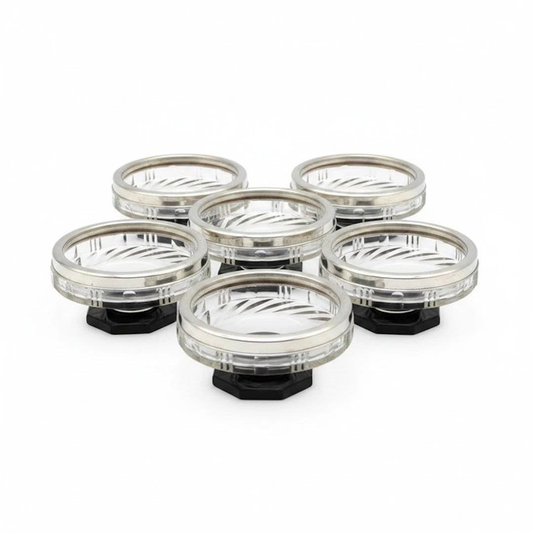 Mastro Argentiere Italiano - Dessert service - 6 Coppette...